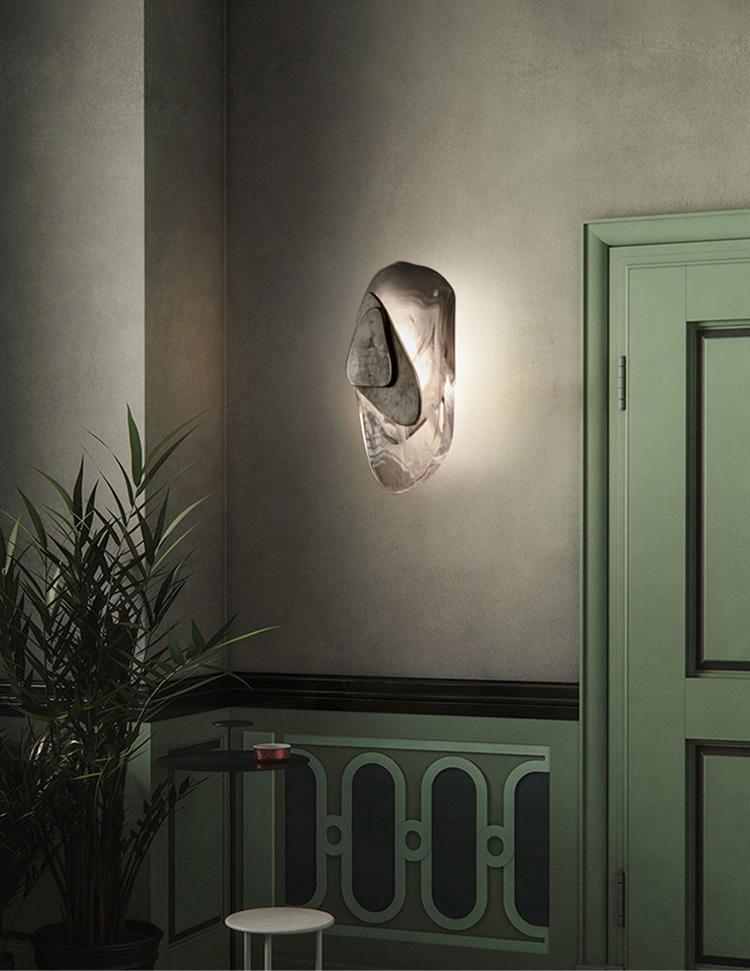 Gana Premium Nordic Art Glass Wall Lamp-Neutral Decor