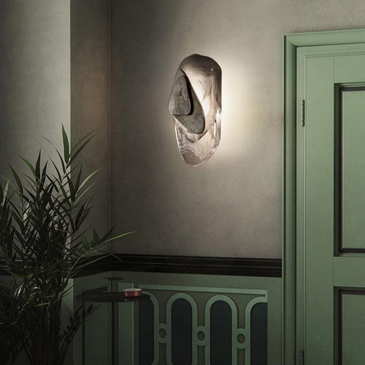 Beatrice Artistic Black Glass Wall Lamp - Neutralighting