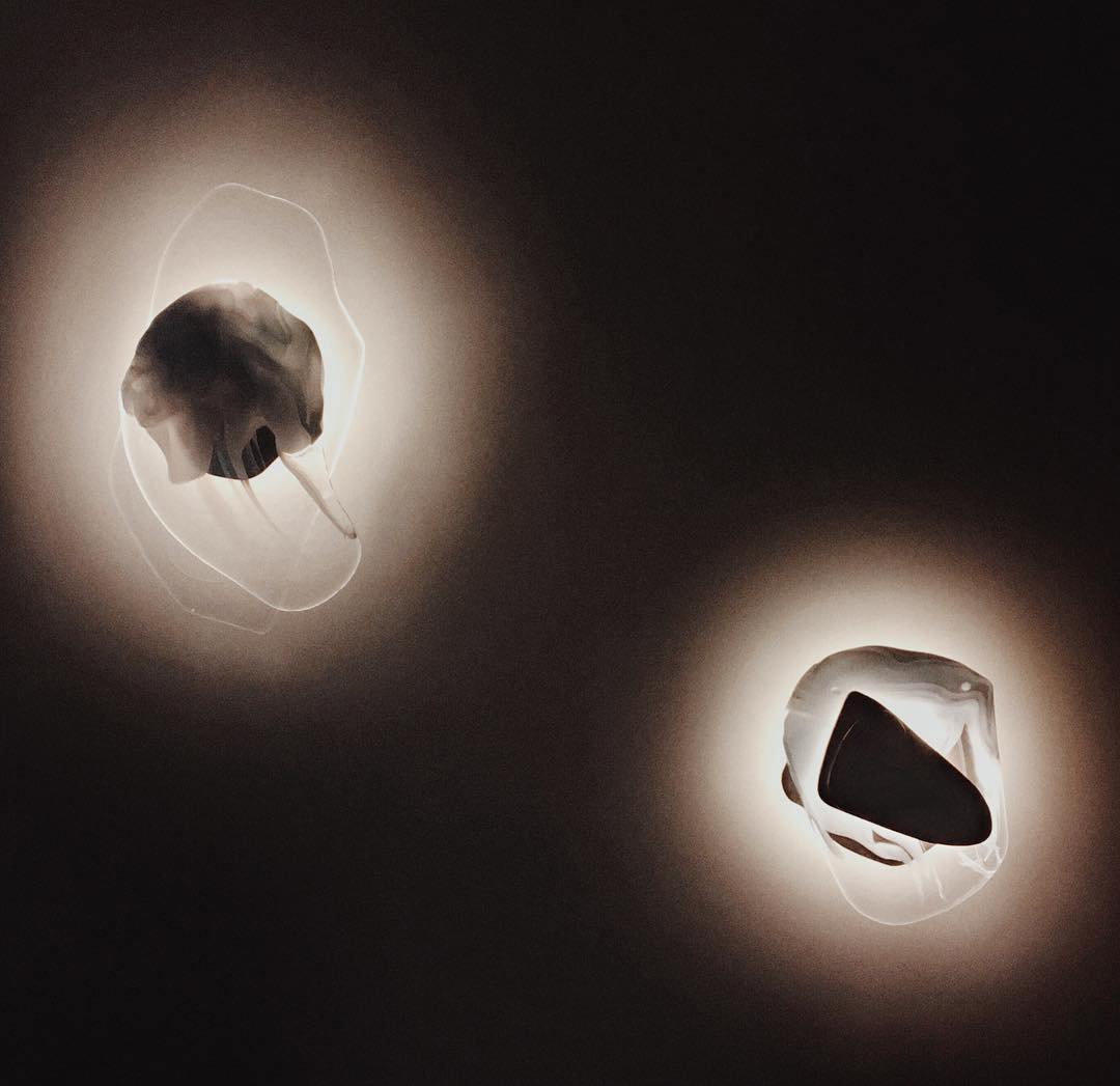 Beatrice Artistic Black Glass Wall Lamp - Neutralighting
