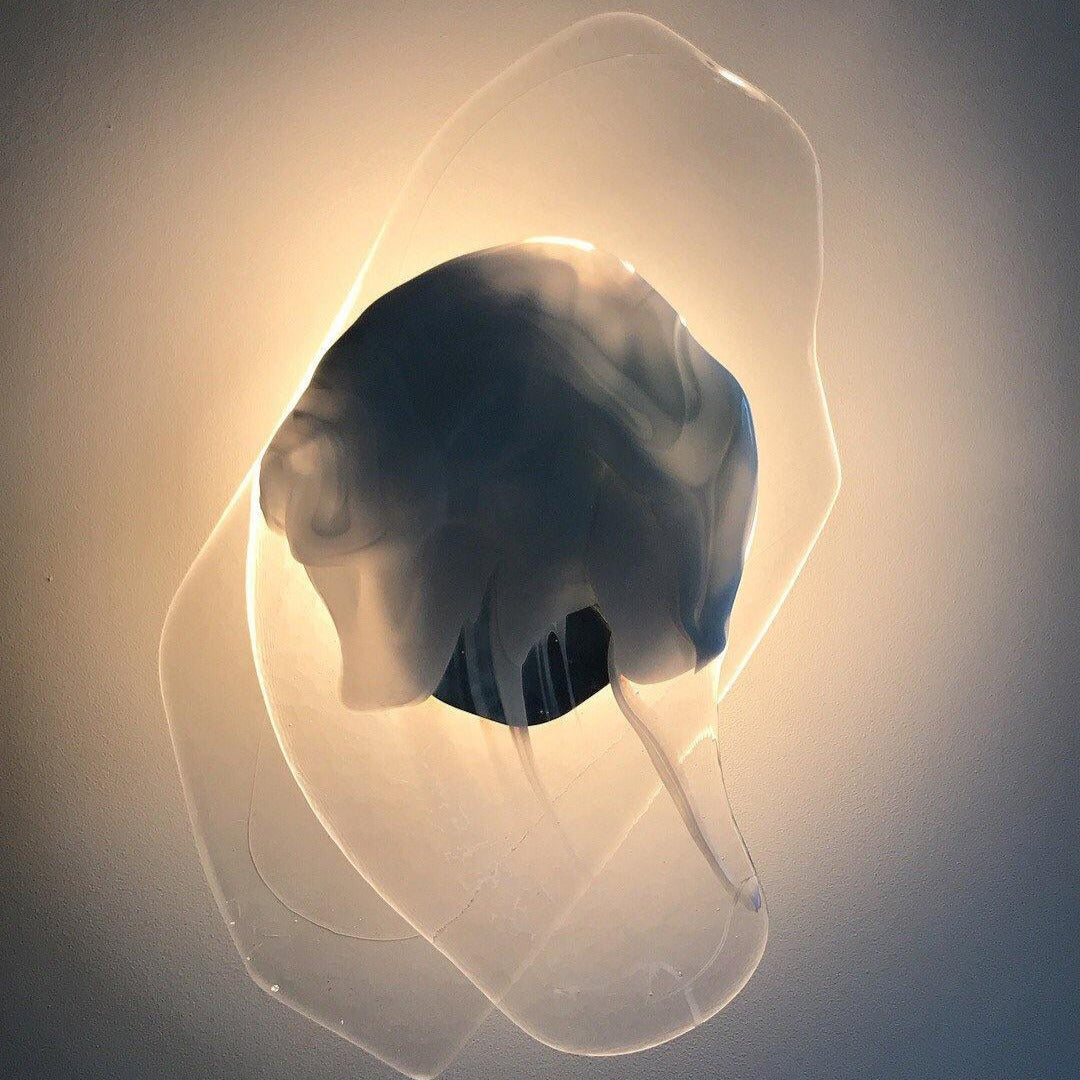 Beatrice Artistic Black Glass Wall Lamp - Neutralighting