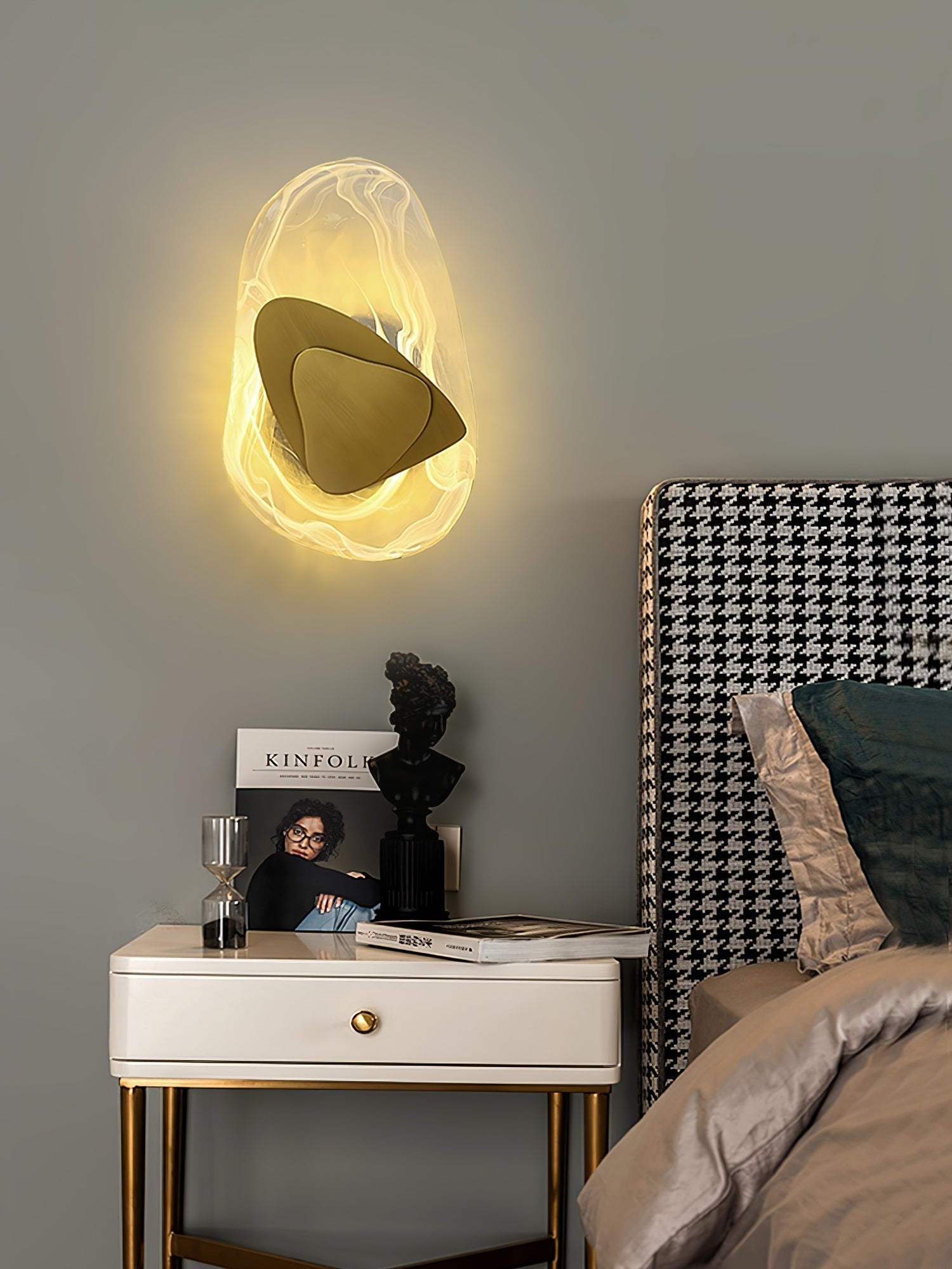 Gana Premium Nordic Art Glass Wall Lamp-Neutral Decor
