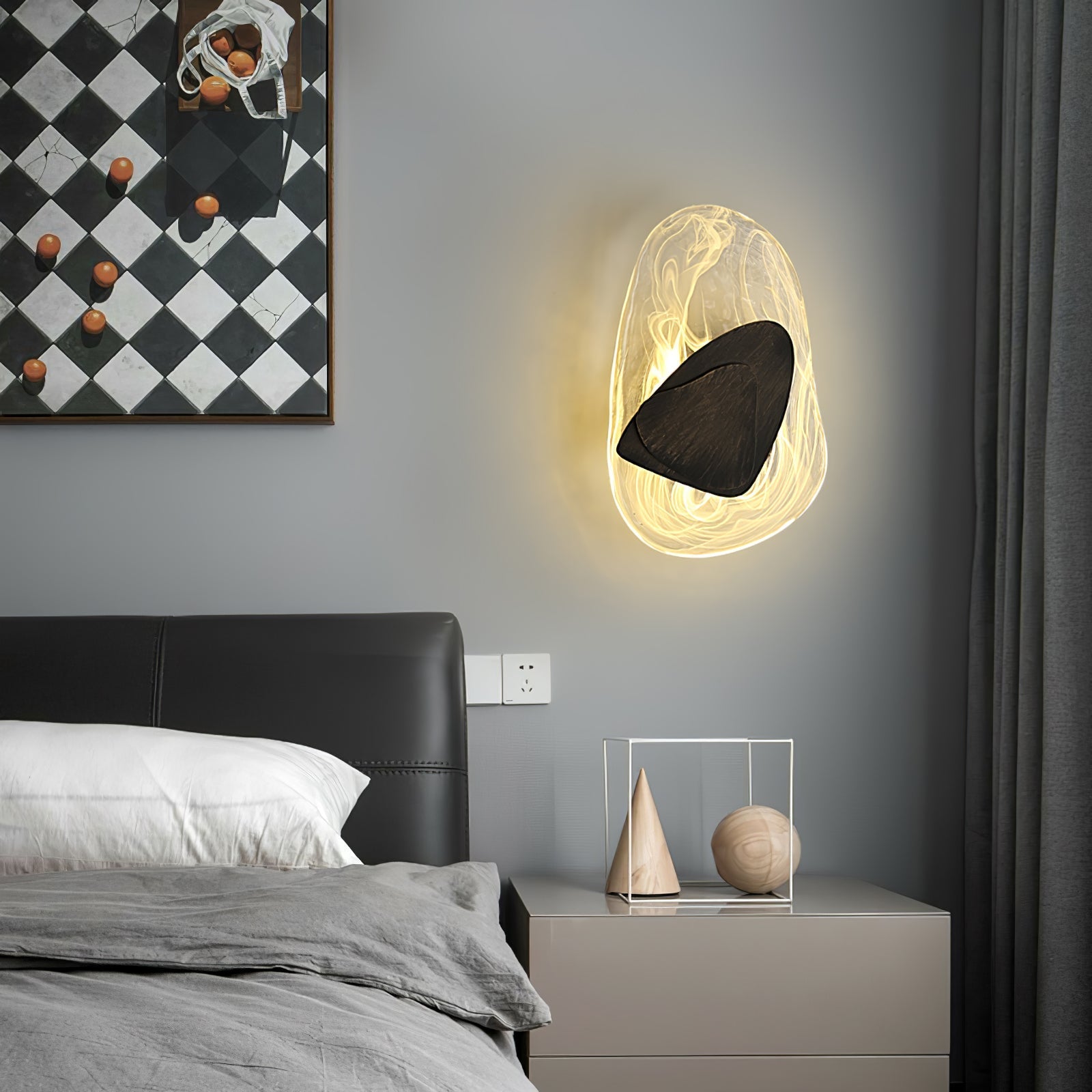 Gana Premium Nordic Art Glass Wall Lamp-Neutral Decor