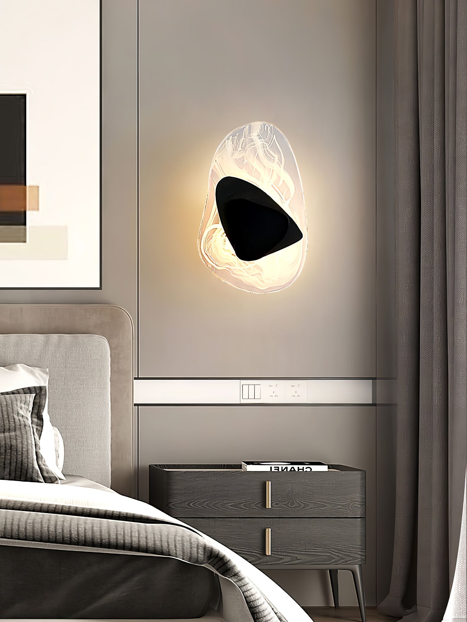 Gana Premium Nordic Art Glass Wall Lamp-Neutral Decor