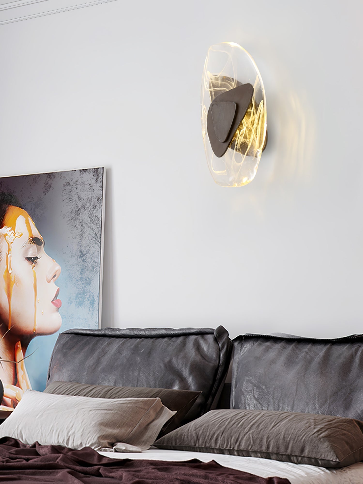Gana Premium Nordic Art Glass Wall Lamp-Neutral Decor