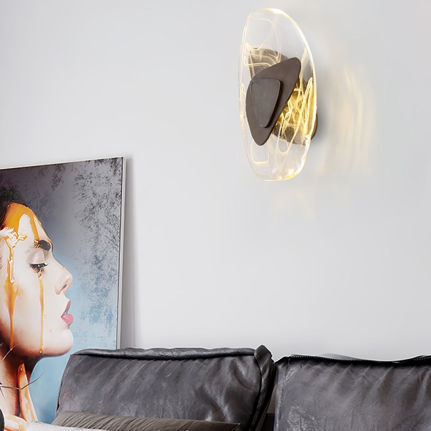 Beatrice Artistic Black Glass Wall Lamp - Neutralighting