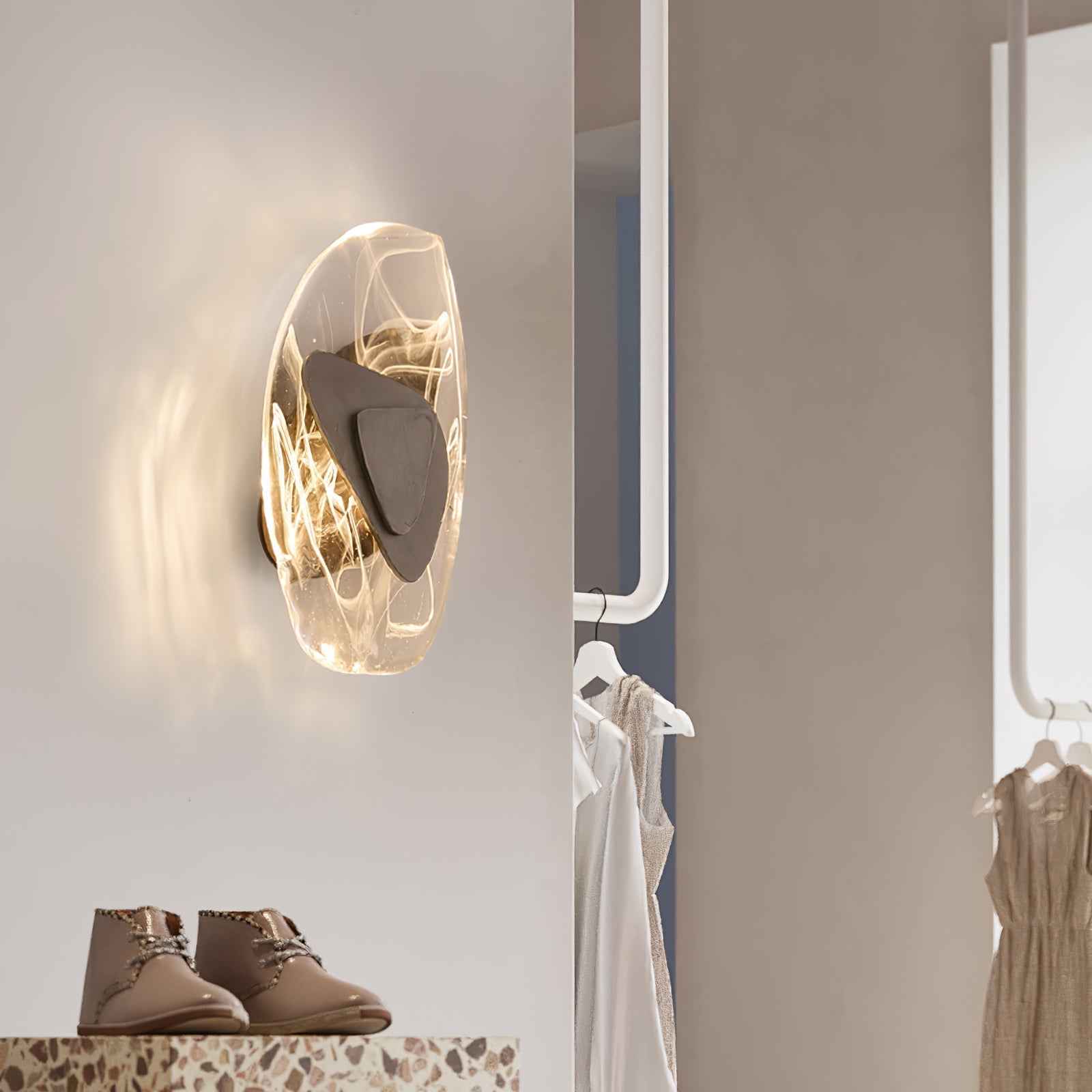 Gana Premium Nordic Art Glass Wall Lamp-Neutral Decor