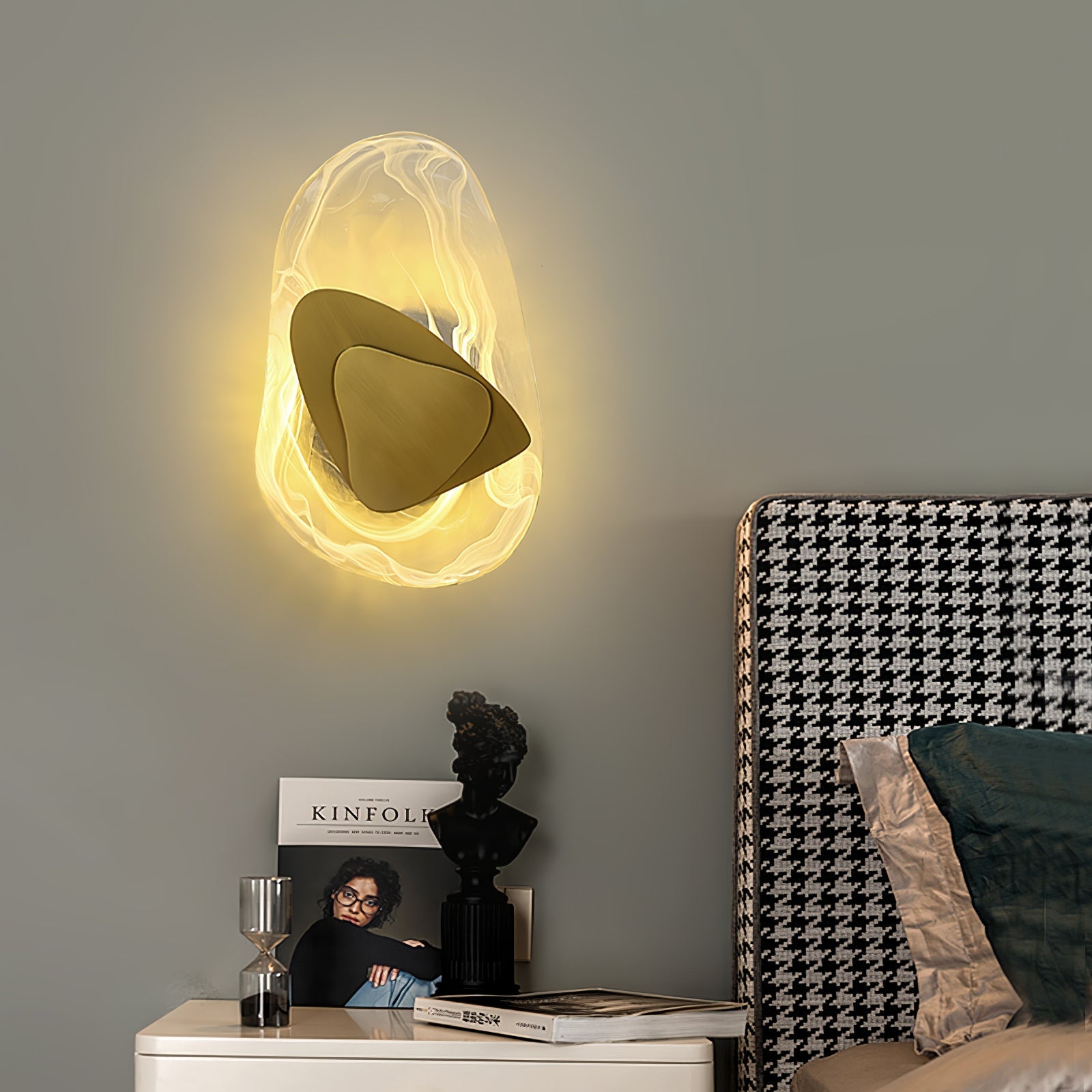 Gana Premium Nordic Art Glass Wall Lamp-Neutral Decor