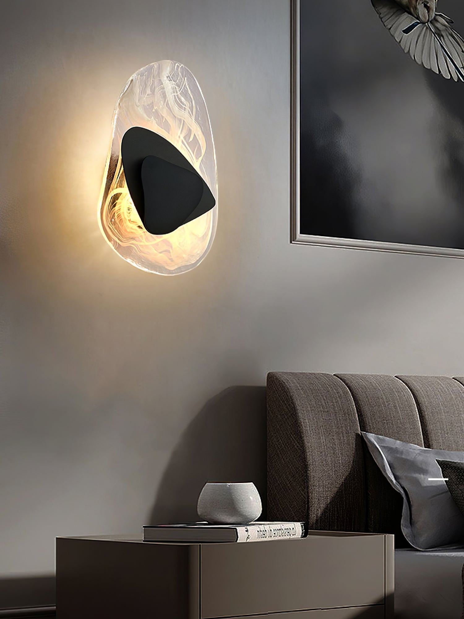 Gana Premium Nordic Art Glass Wall Lamp-Neutral Decor