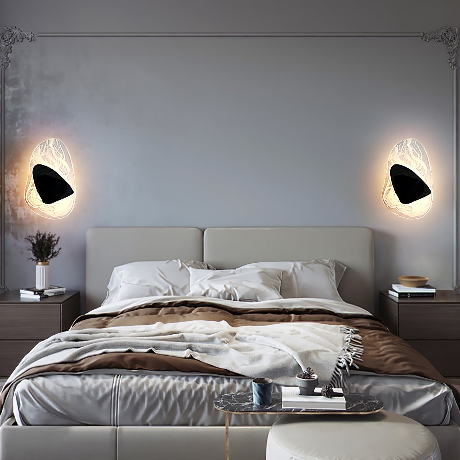 Gana Premium Nordic Art Glass Wall Lamp-Neutral Decor