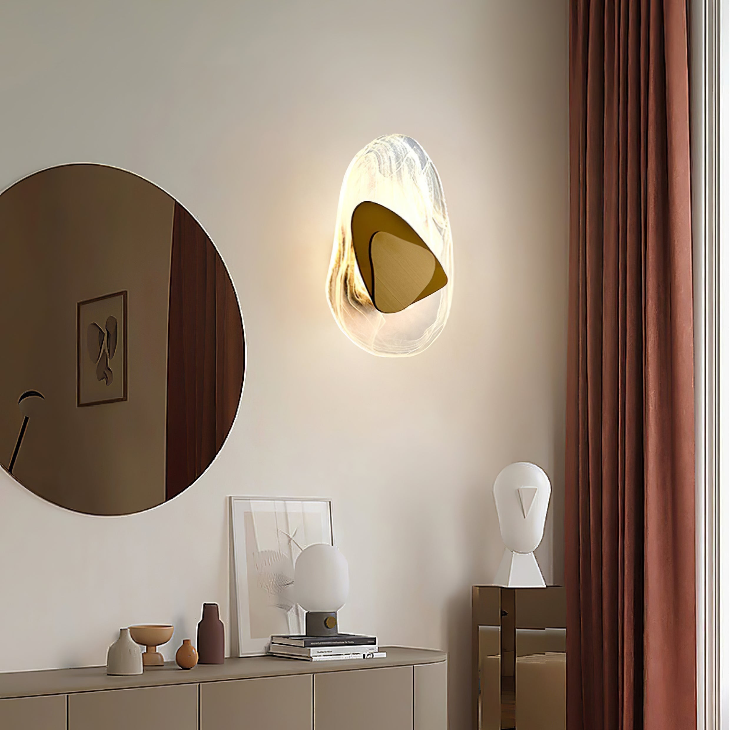 Gana Premium Nordic Art Glass Wall Lamp-Neutral Decor