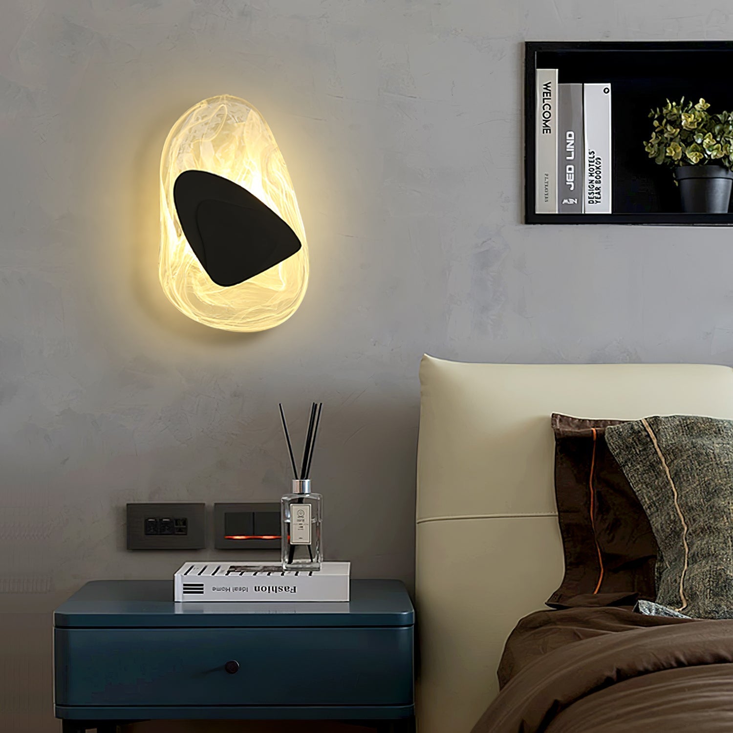 Gana Premium Nordic Art Glass Wall Lamp-Neutral Decor
