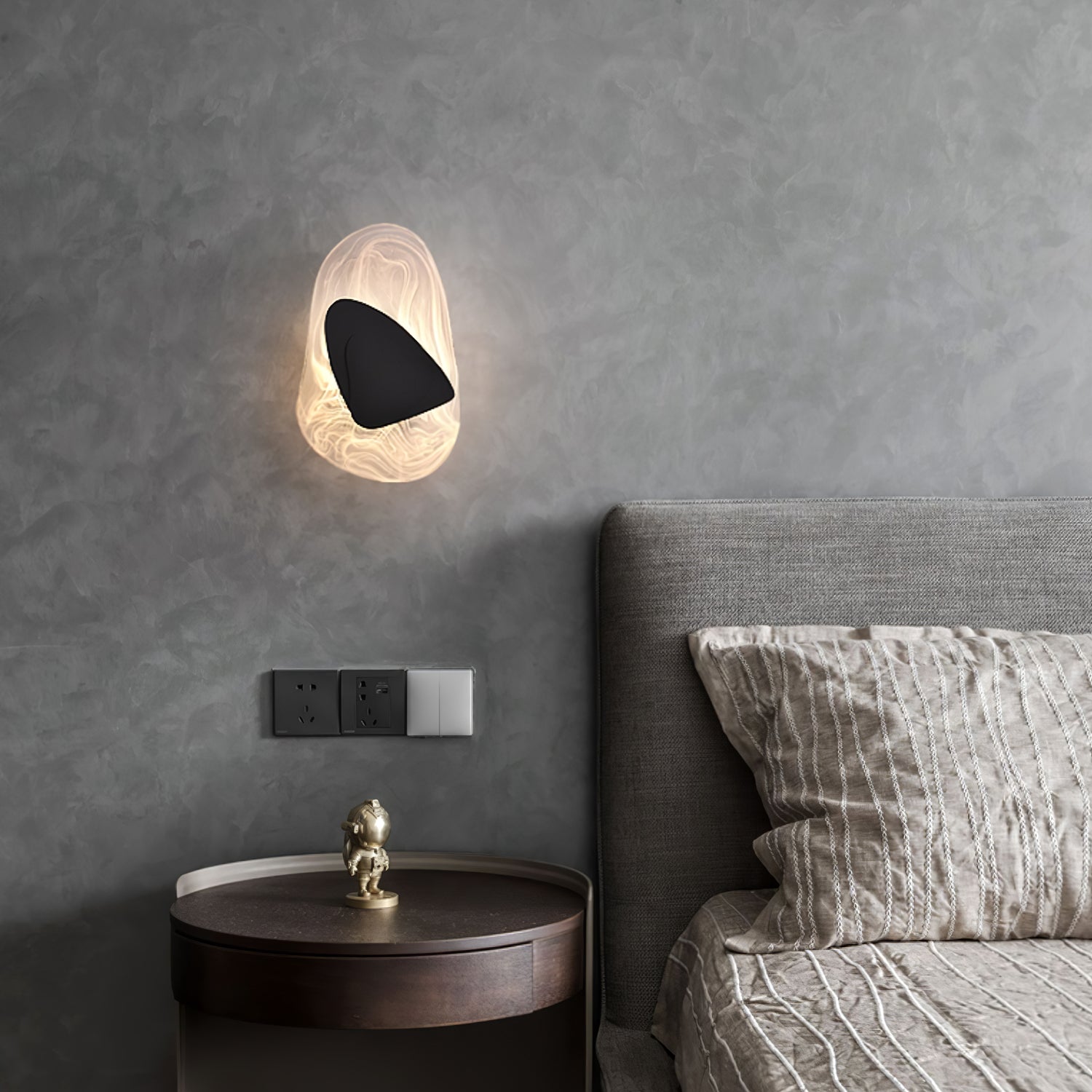 Gana Premium Nordic Art Glass Wall Lamp-Neutral Decor