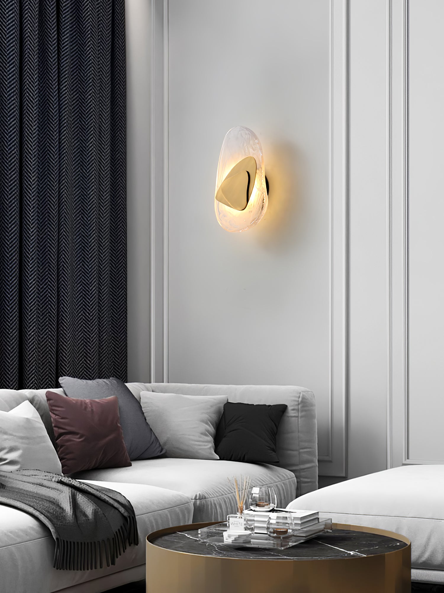 Gana Premium Nordic Art Glass Wall Lamp-Neutral Decor