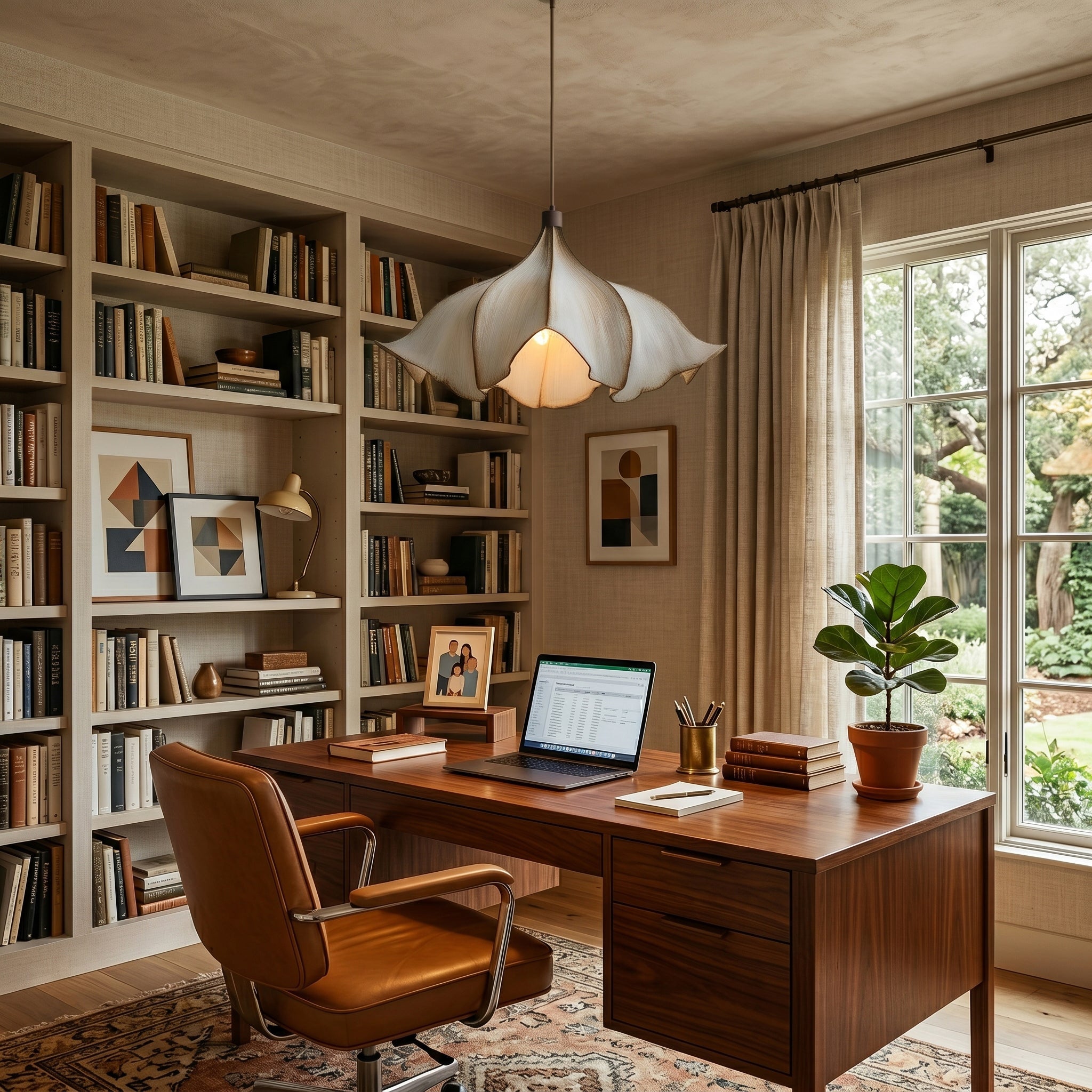 Viscontea Pendant Light against a dark background to highlight its form.