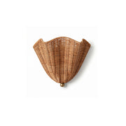 Sarasota Rattan Wall Sconce on a plain background.