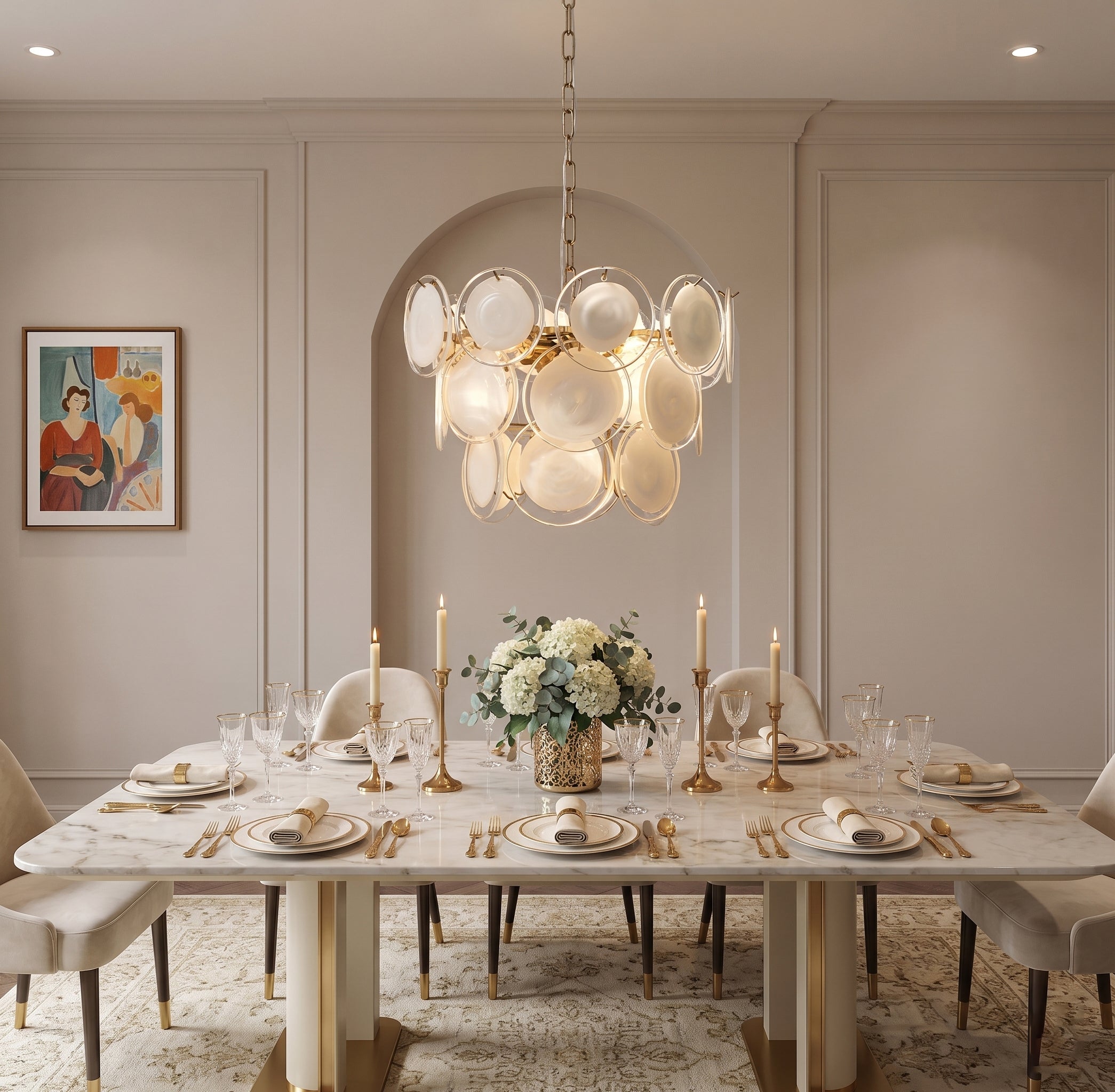 A lifestyle image featuring the Gropius pendant in a stylish interior.