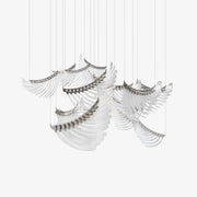 Eurrinia Glass Wing Cluster Chandelier-Neutral Decor