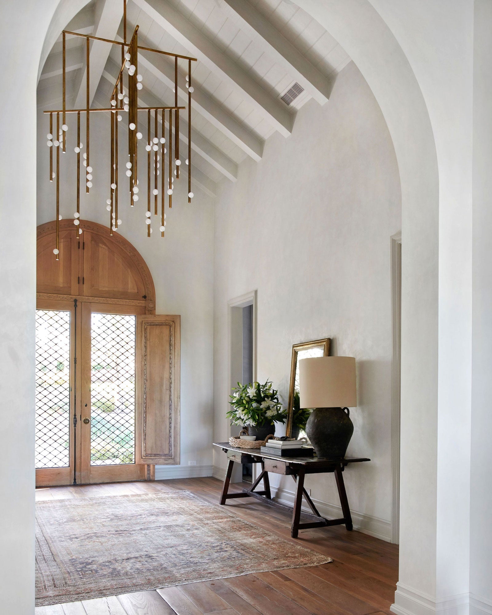 Bara Geometric Brass Linear Pendant Light Chandelier-Neutral Decor
