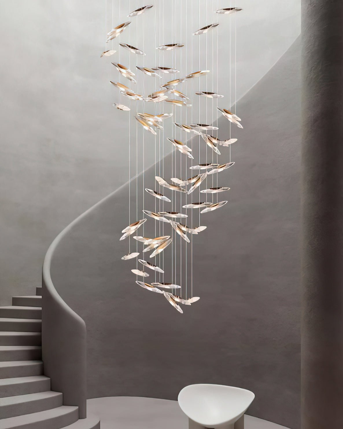 Hylor Luxury Moonlight Whispers Glass Chandelier-Neutral Decor