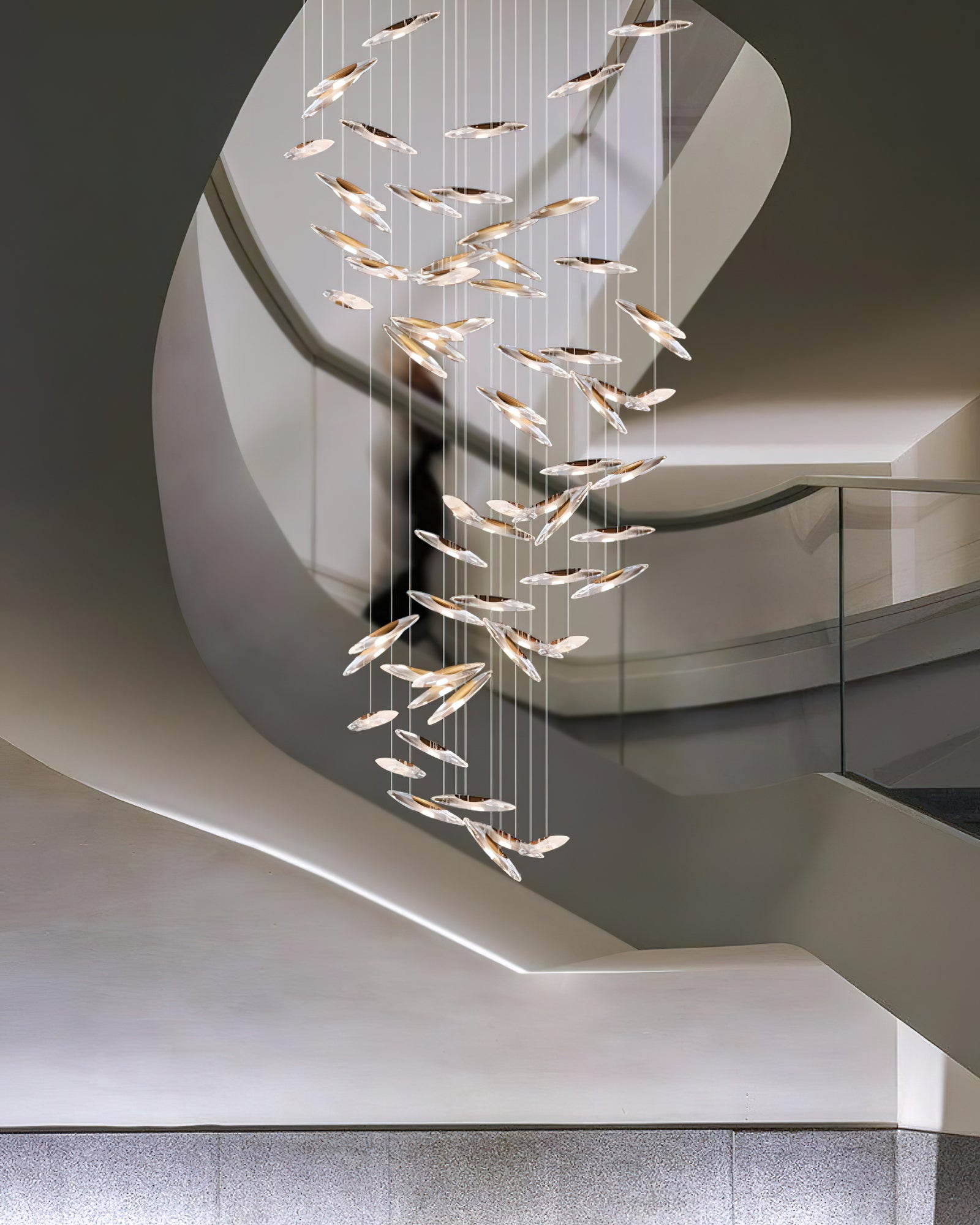 Hylor Luxury Moonlight Whispers Glass Chandelier-Neutral Decor