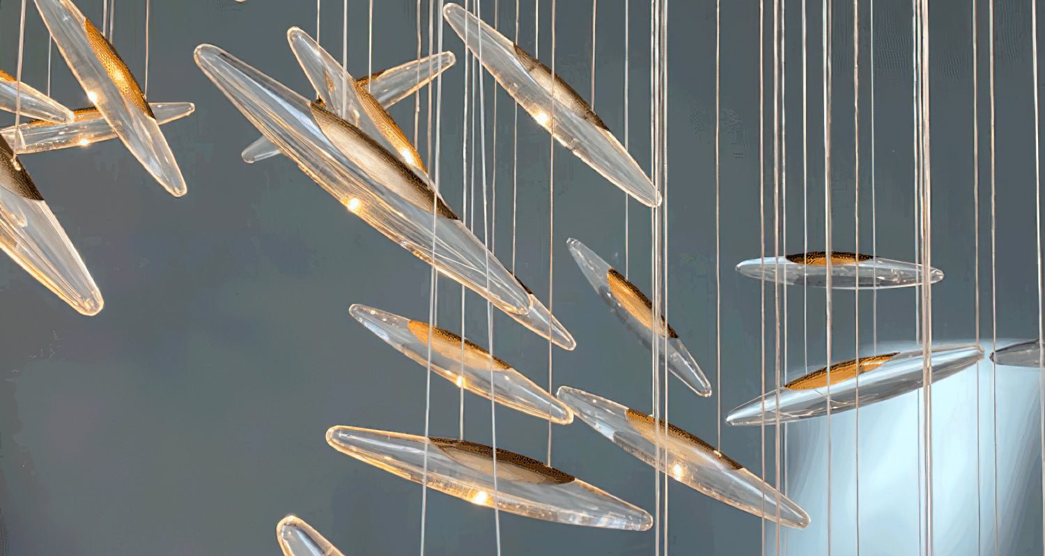 Hylor Luxury Moonlight Whispers Glass Chandelier-Neutral Decor