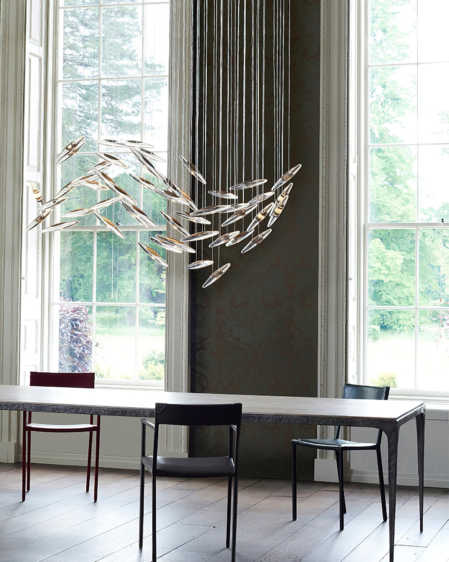 Hylor Luxury Moonlight Whispers Glass Chandelier-Neutral Decor