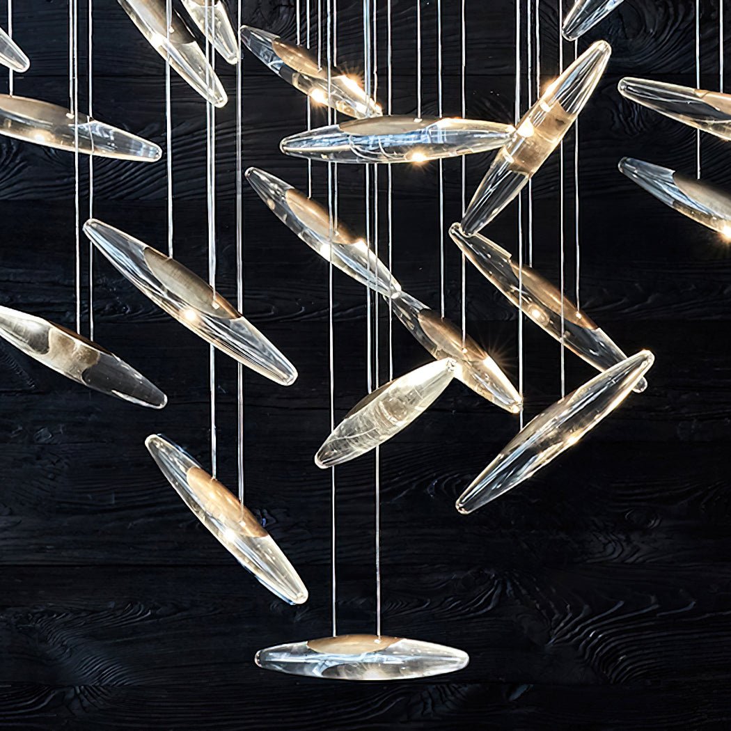Hylor Luxury Moonlight Whispers Glass Chandelier-Neutral Decor
