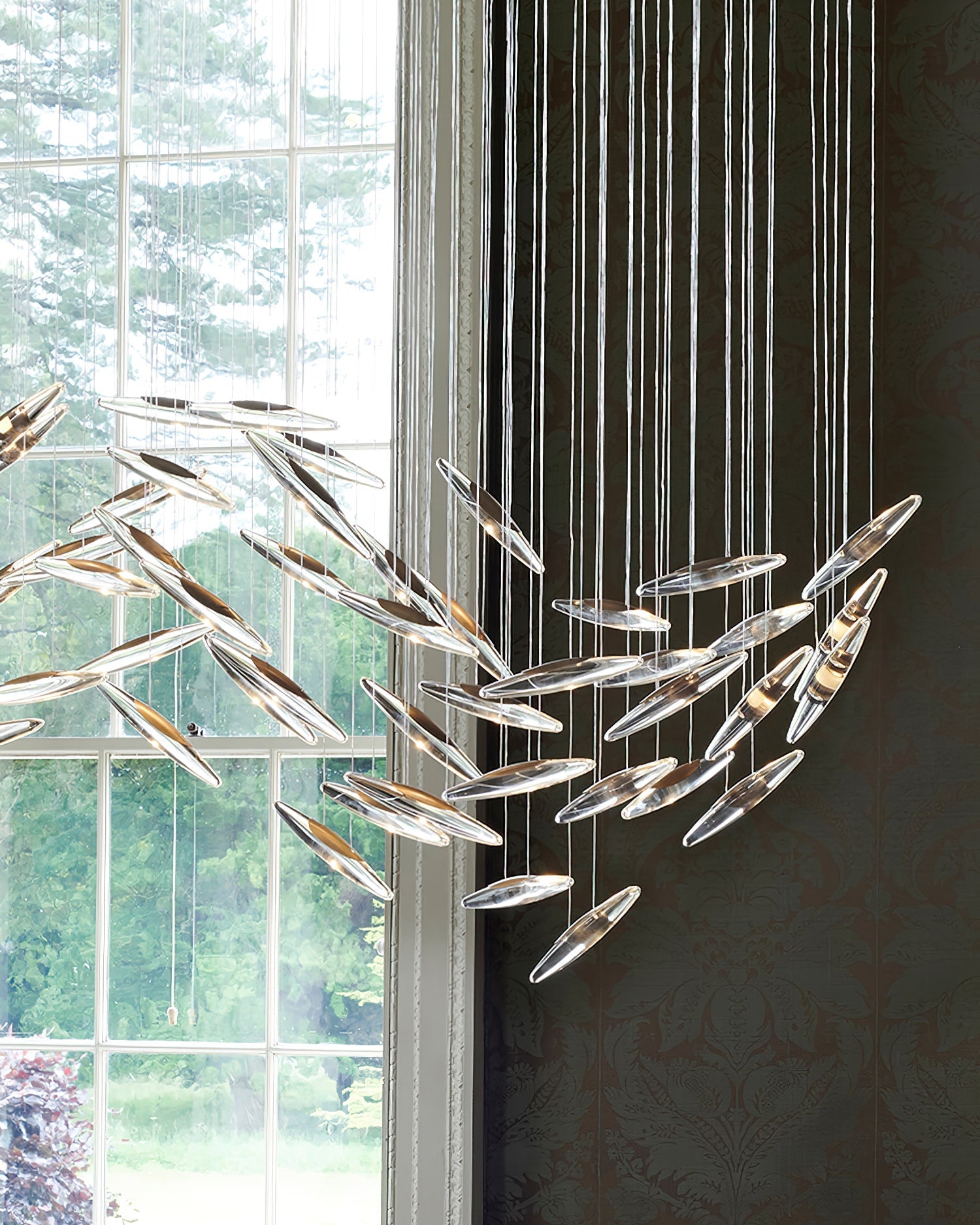 Hylor Luxury Moonlight Whispers Glass Chandelier-Neutral Decor