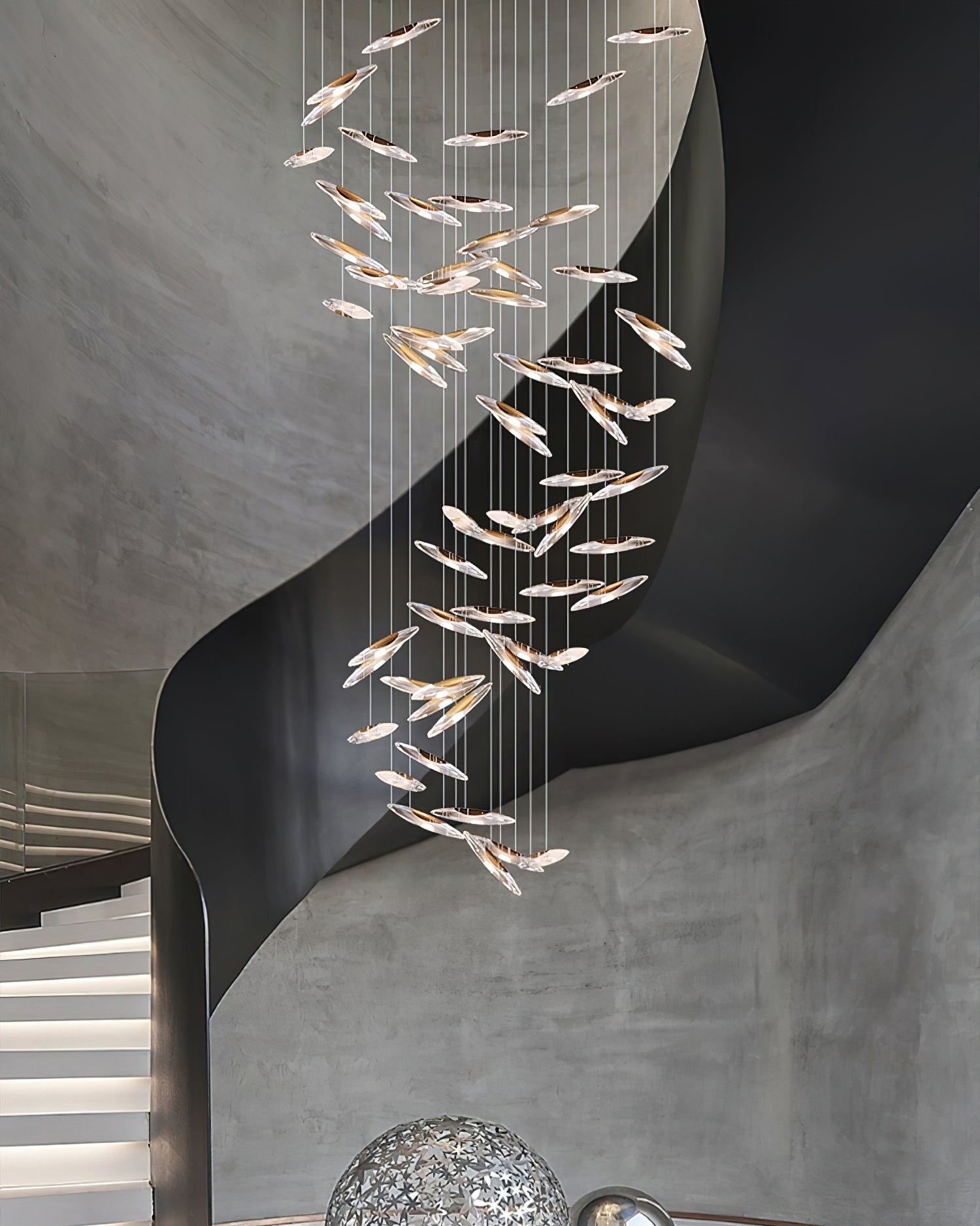 Hylor Luxury Moonlight Whispers Glass Chandelier-Neutral Decor