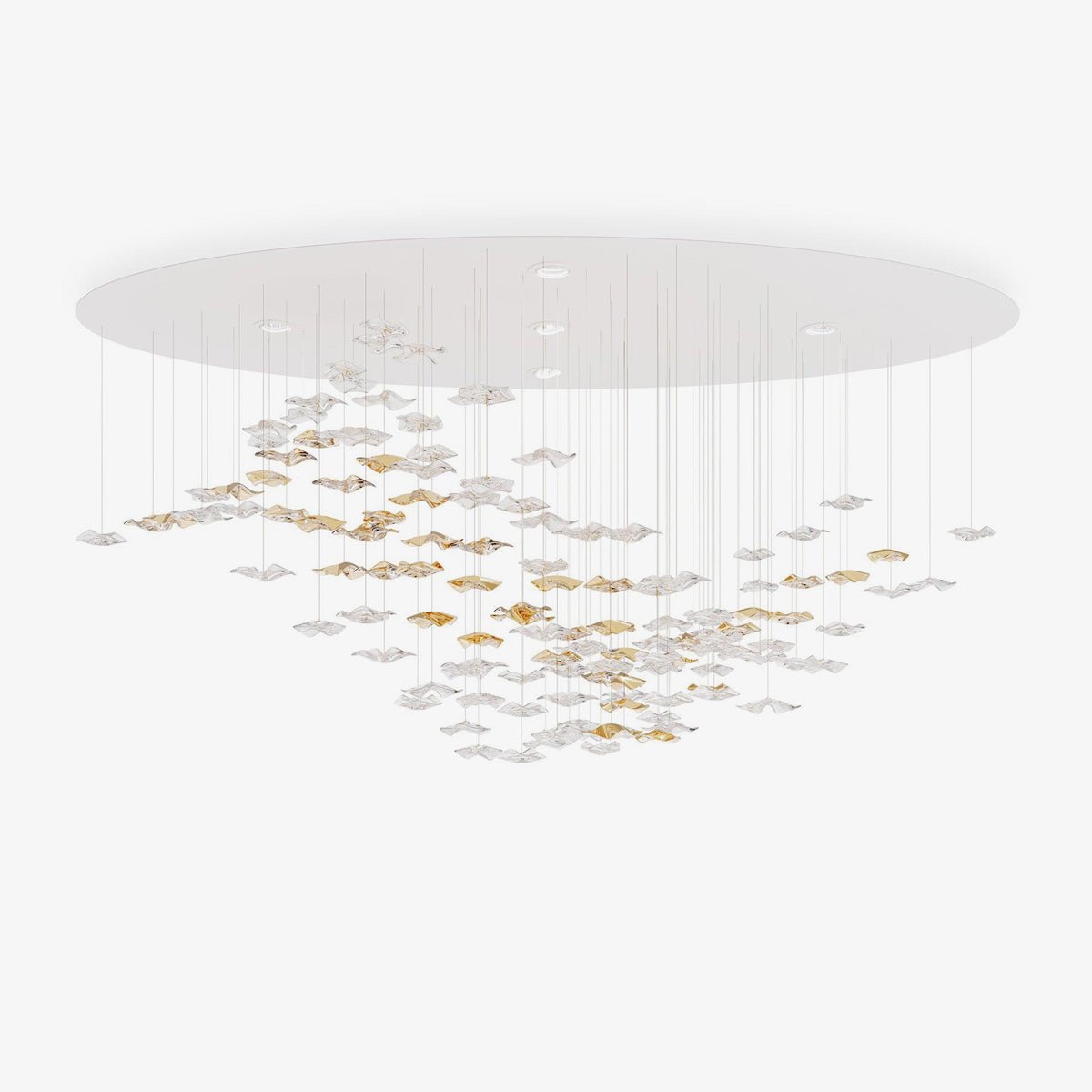 Nephele Crystal Leaf Chandelier-Neutral Decor