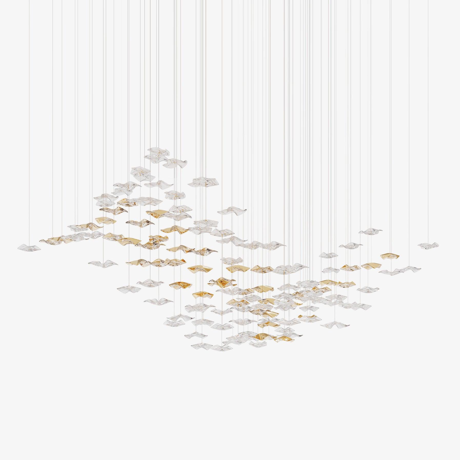 Nephele Crystal Leaf Chandelier-Neutral Decor