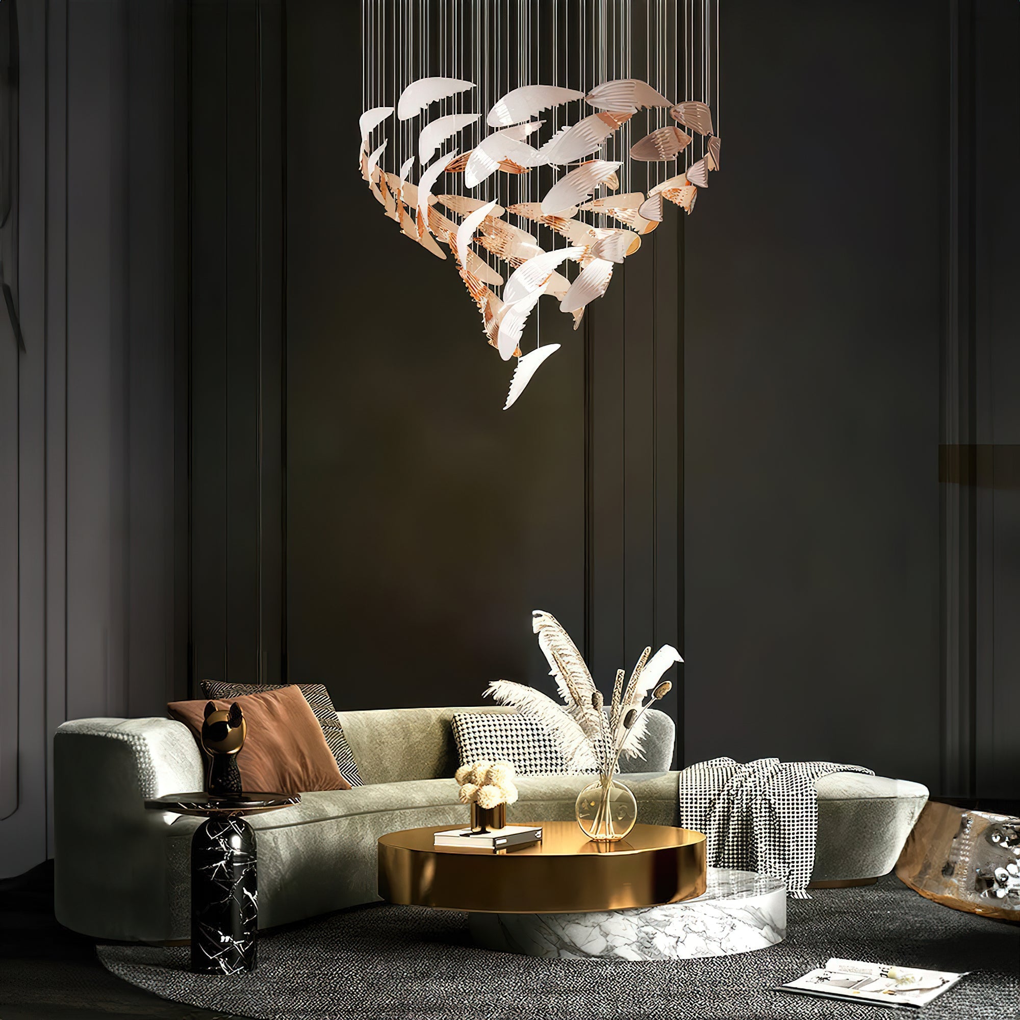 Alvenan Bird Flock Chandelier-Neutral Decor
