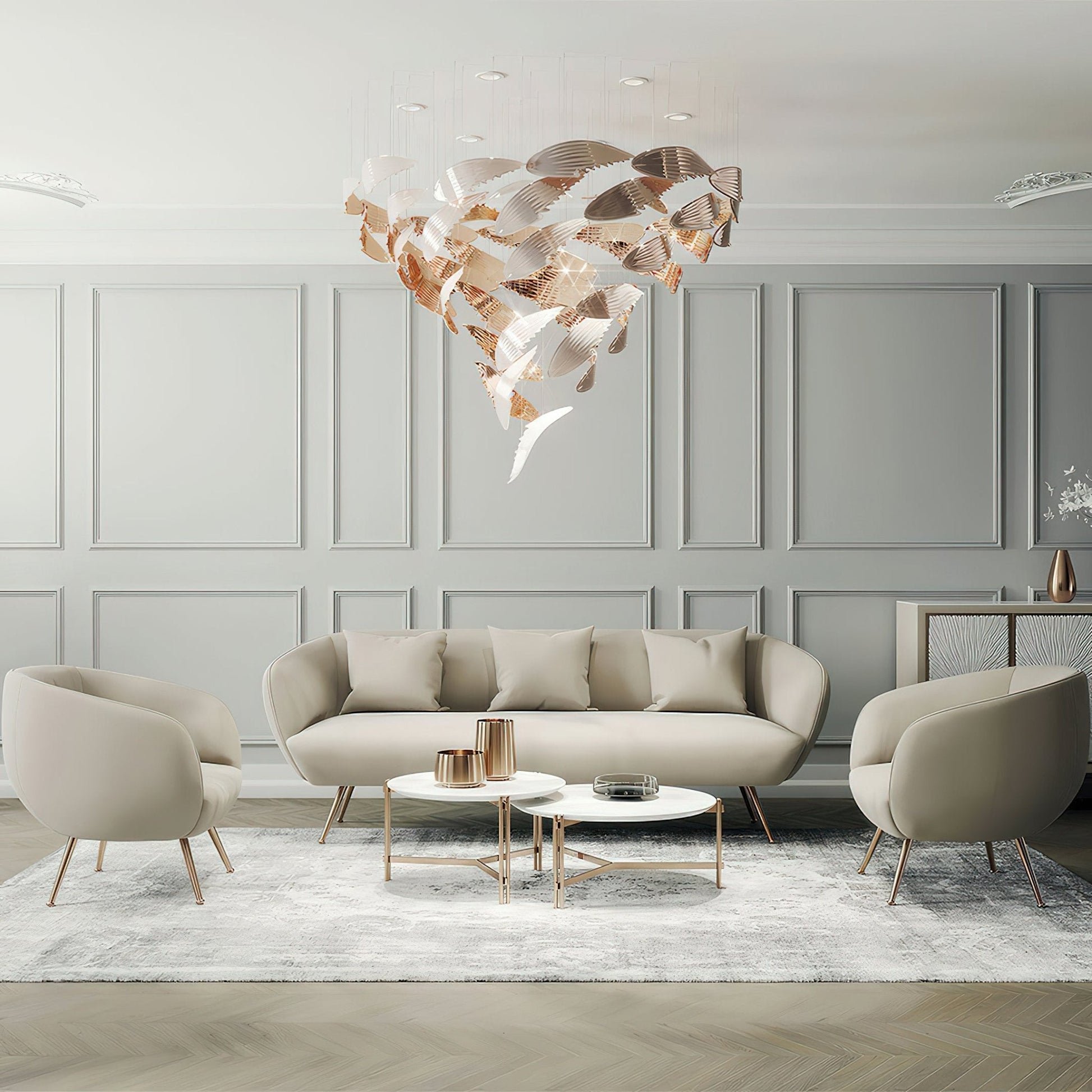 Alvenan Bird Flock Chandelier-Neutral Decor