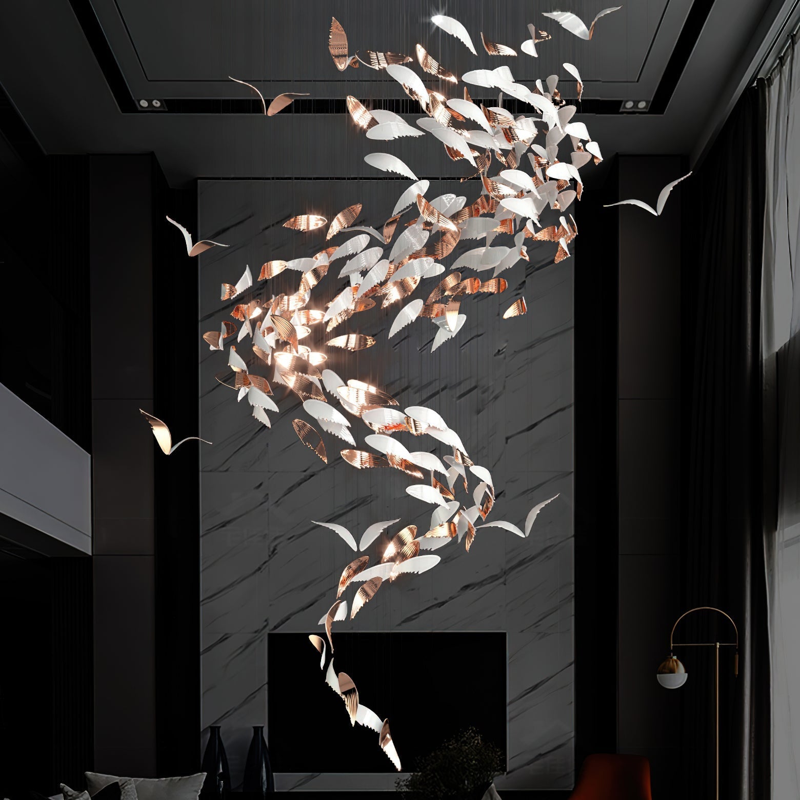 Alvenan Bird Flock Chandelier-Neutral Decor