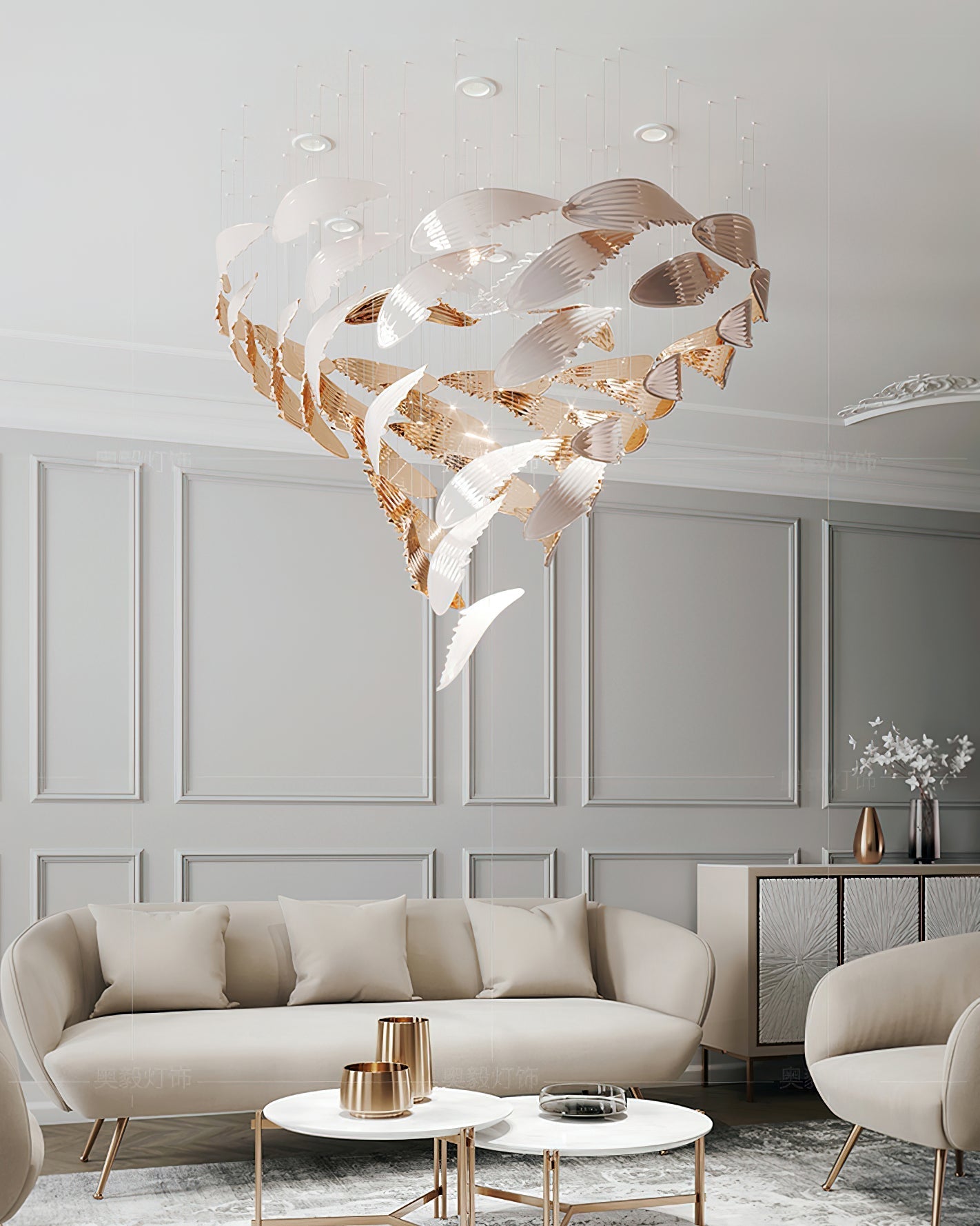 Alvenan Bird Flock Chandelier-Neutral Decor