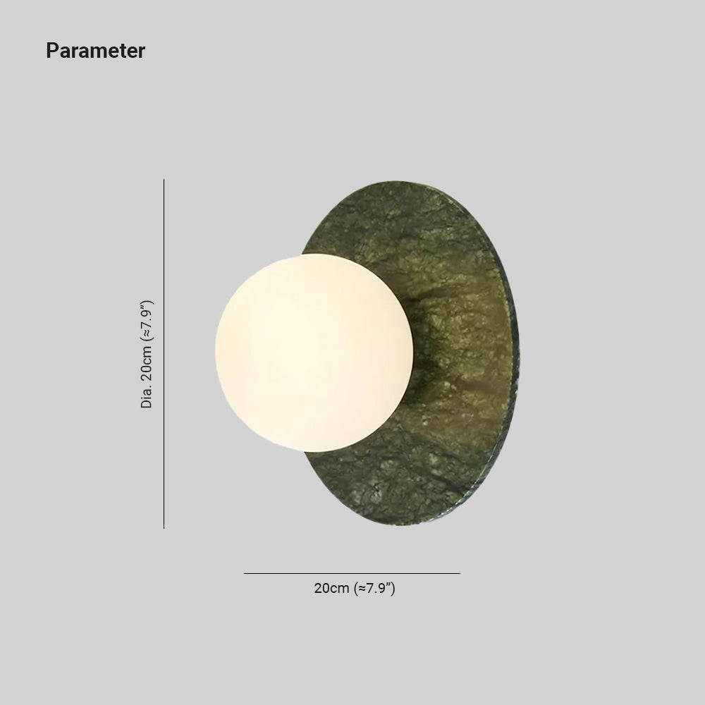 Enox Minimalist Globe Marble Wall Lamp - Neutralighting