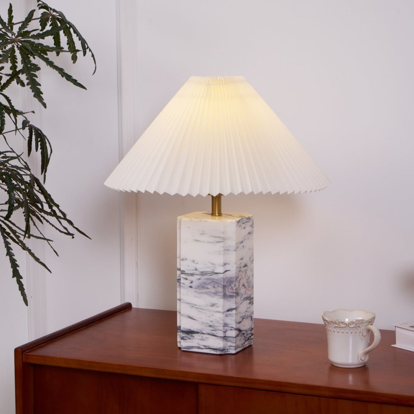Belle Modern Table Lamp-Neutral Decor