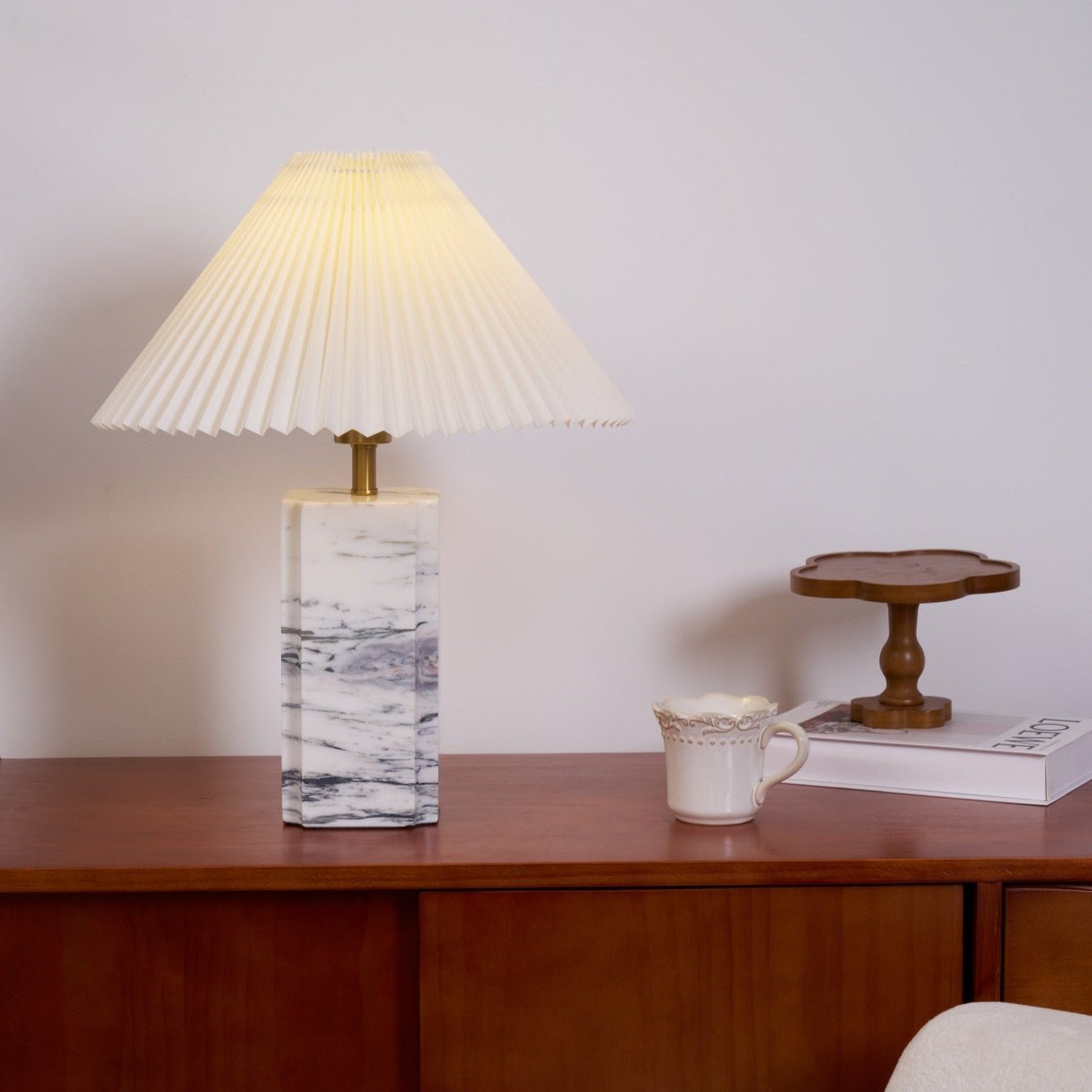 Belle Modern Table Lamp-Neutral Decor