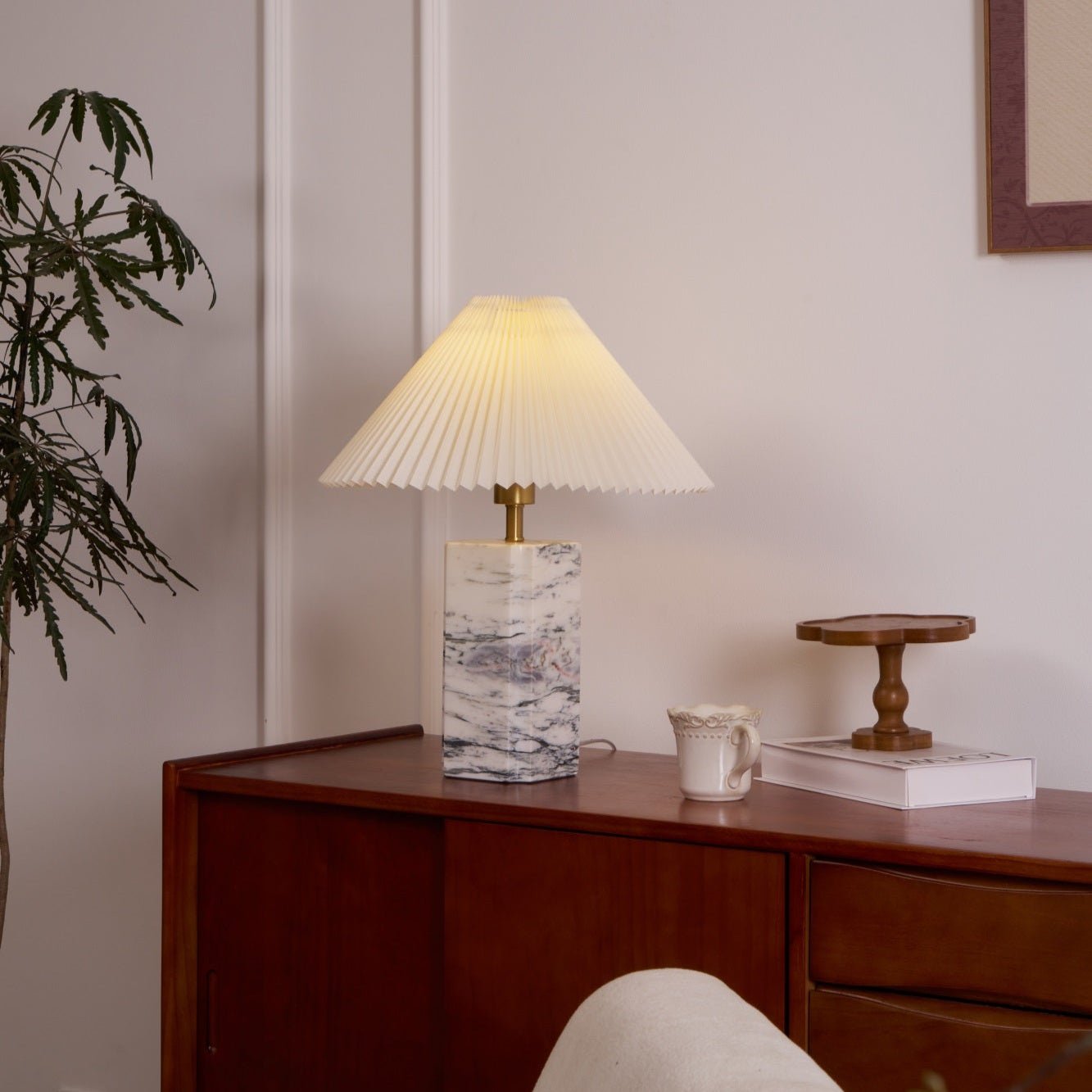 Belle Modern Table Lamp-Neutral Decor