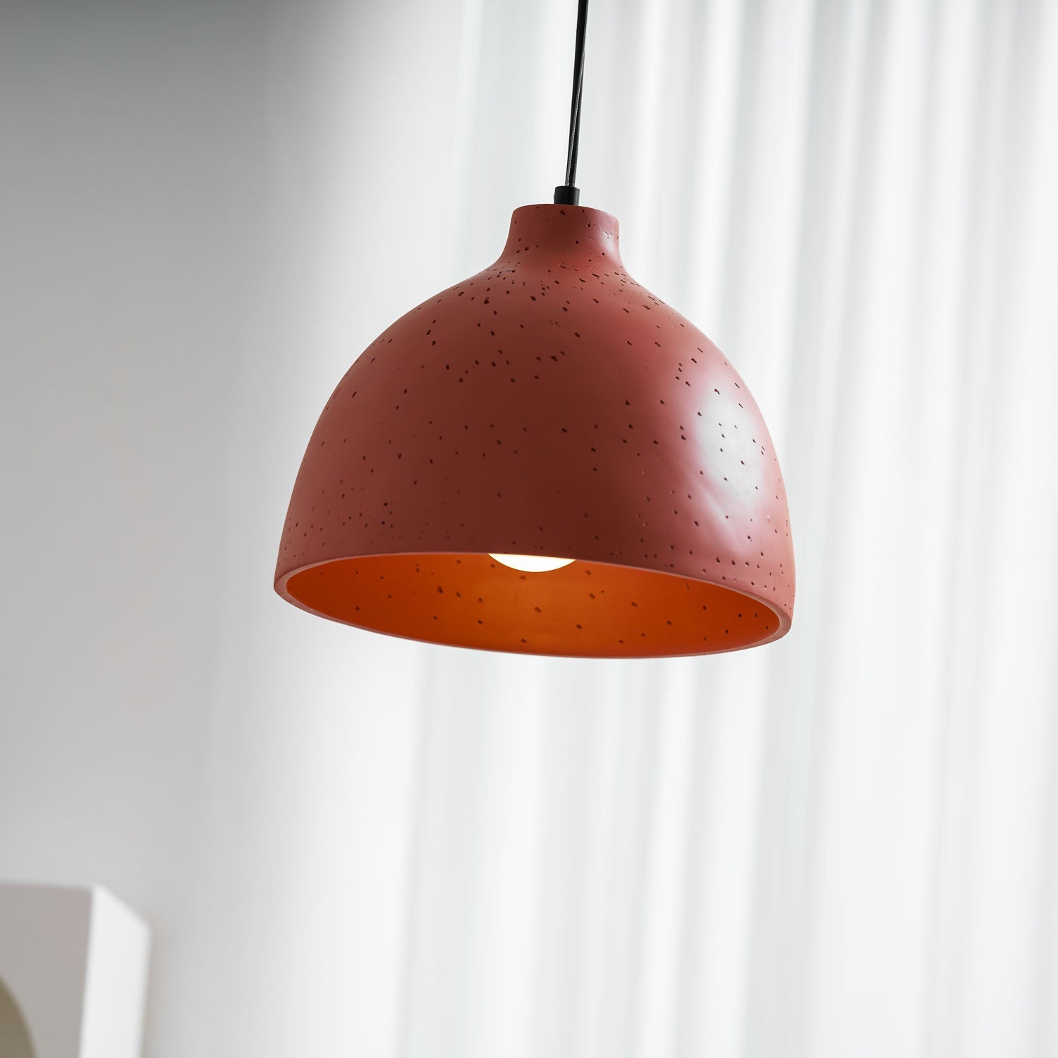 Resin Bowl Pendant Lamp-Neutral Decor