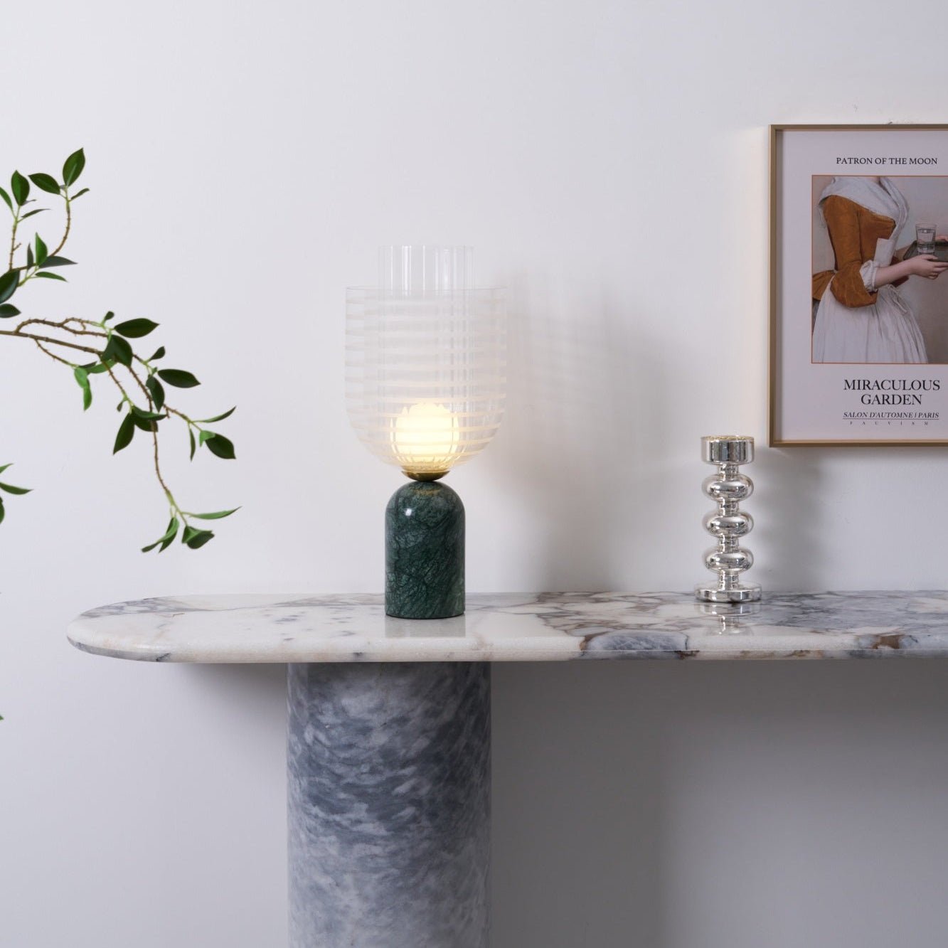 Lumi Elegant Marble Table Lamp-Neutral Decor