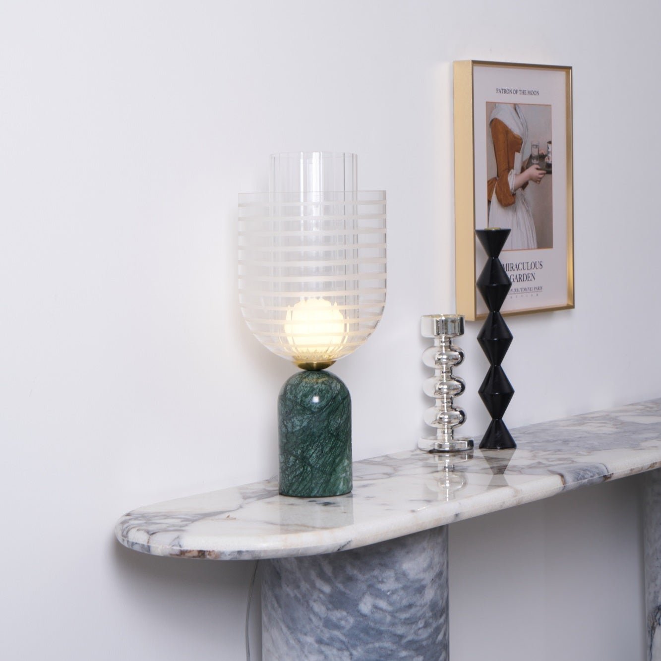 Lumi Elegant Marble Table Lamp-Neutral Decor
