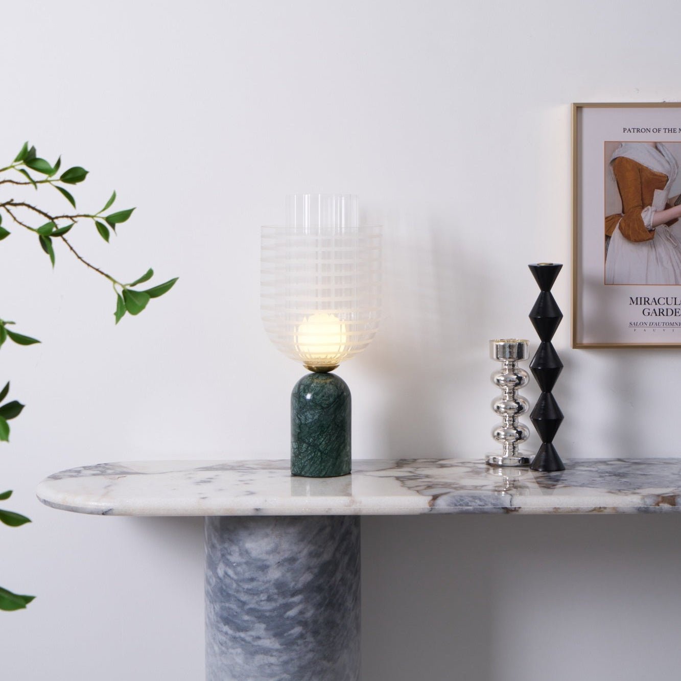 Lumi Elegant Marble Table Lamp-Neutral Decor
