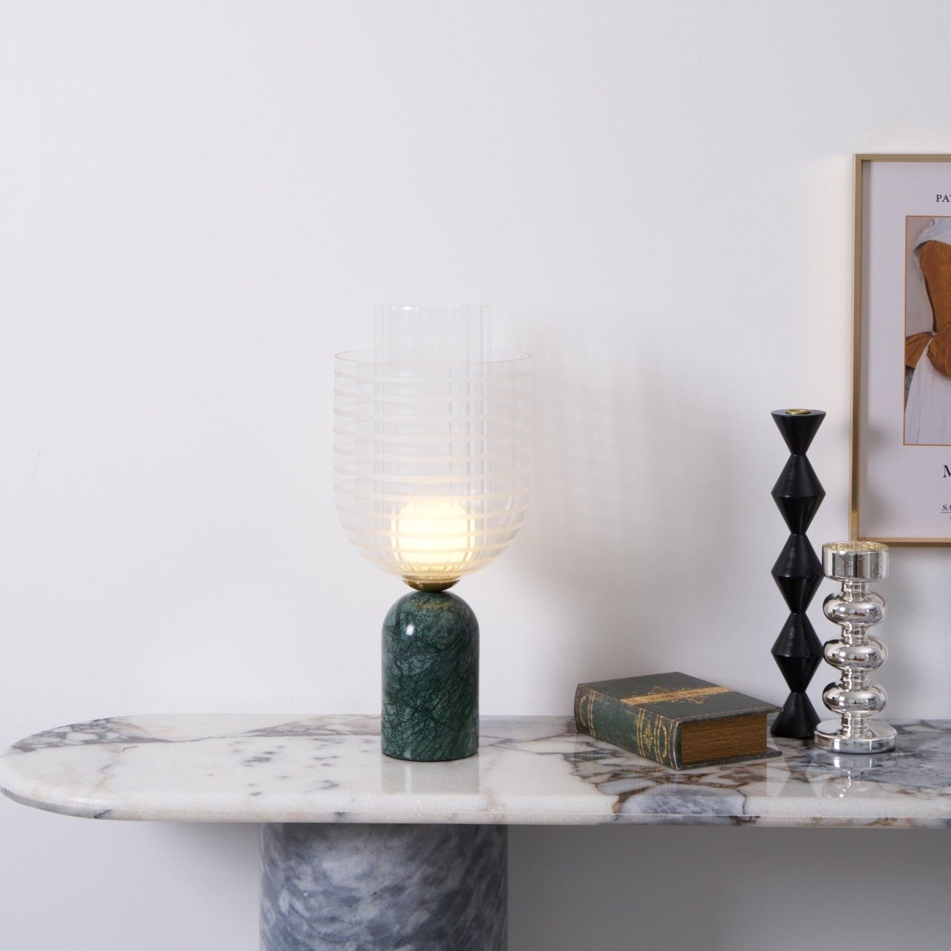 Lumi Elegant Marble Table Lamp-Neutral Decor