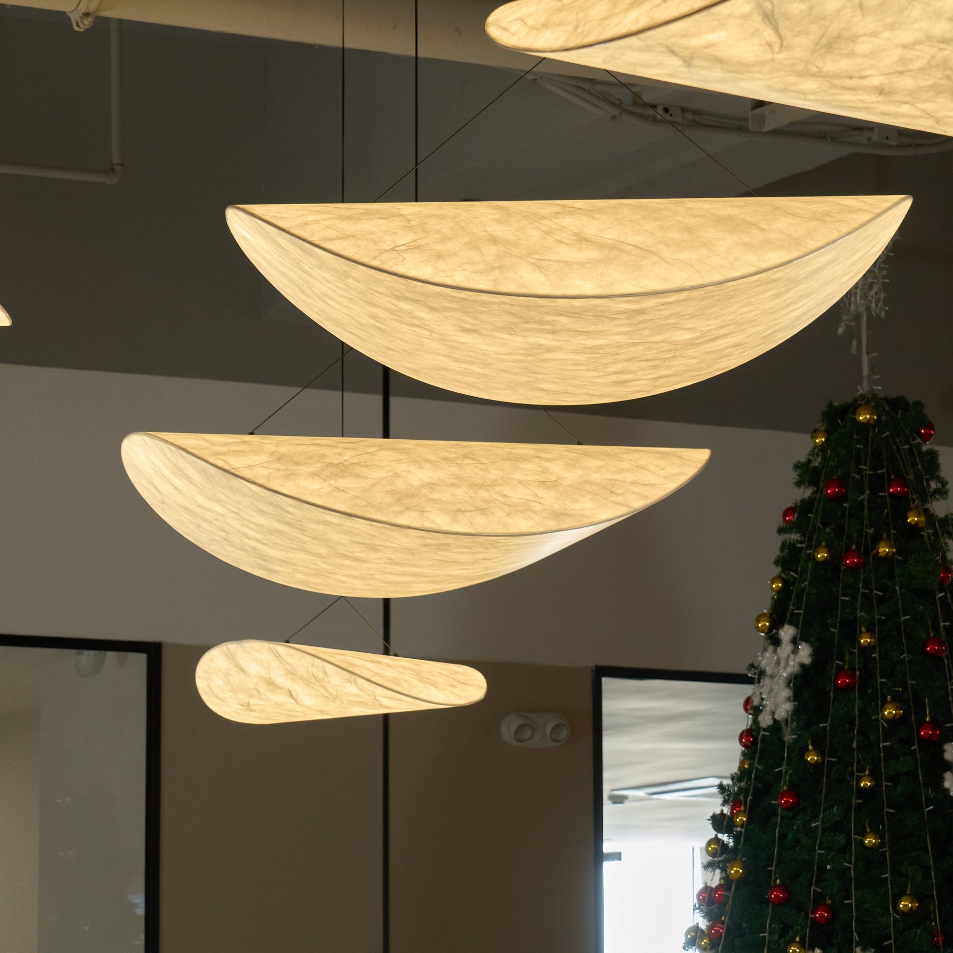 Vela Minimalist Silk Pendant Light-Neutral Decor