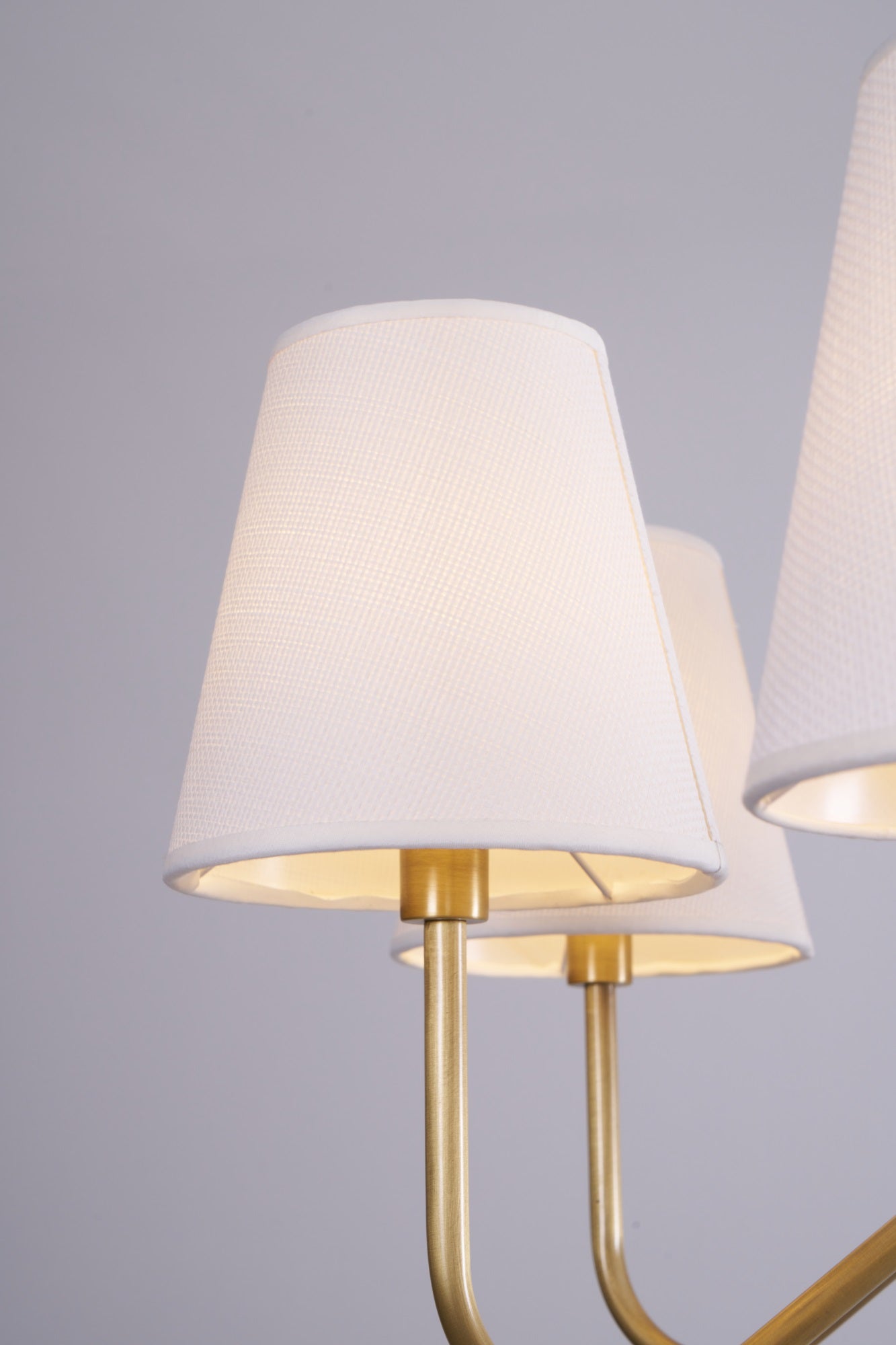 Viraean Vintage Industrial Brass Fabric Chandelier-Neutral Decor