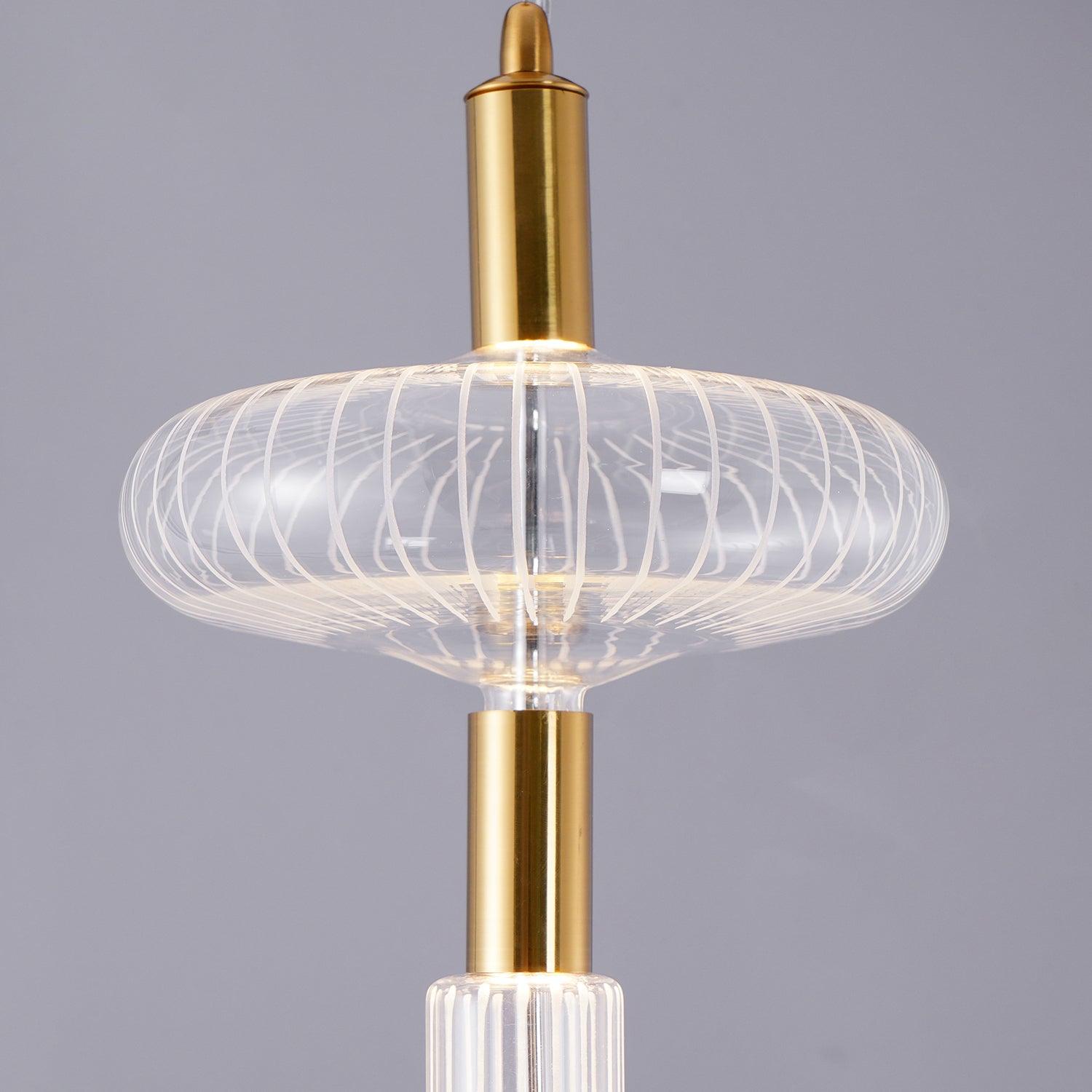 Tika Pendant Lamp Crystal Cylinder Cipher Contemporary-Neutral Decor