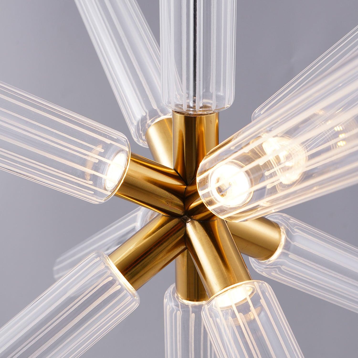 Tika Pendant Lamp Crystal Cylinder Cipher Contemporary-Neutral Decor