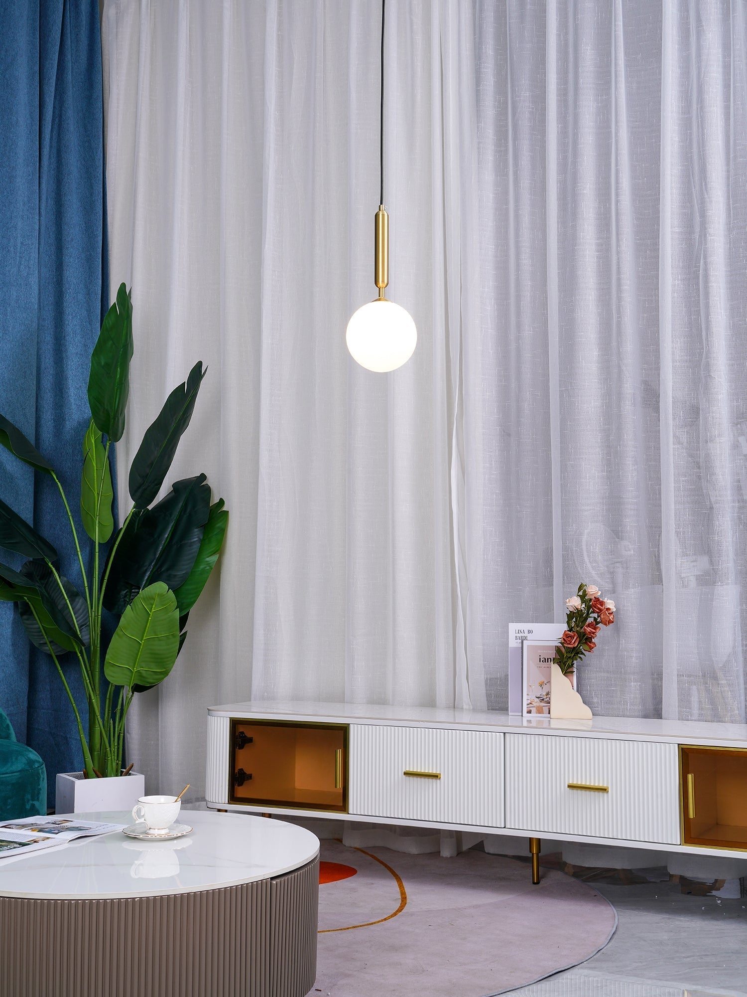 Larenol Glass Classic Industrial Pendant Light-Neutral Decor