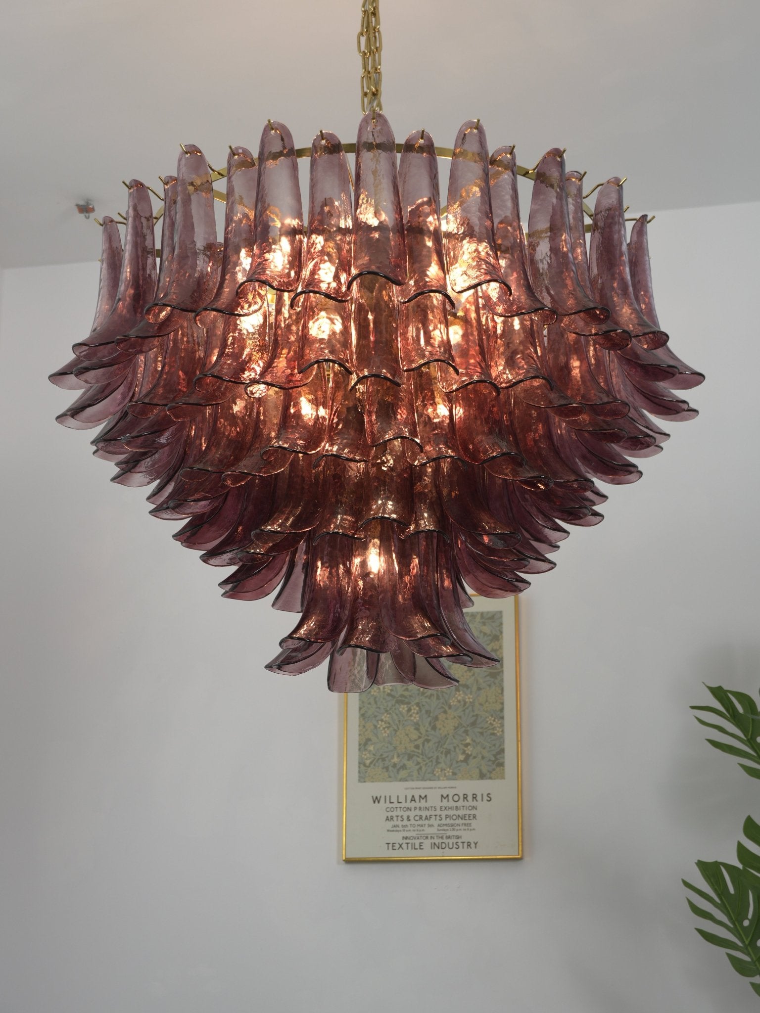 Amethyst Bloom Chandelier-Neutral Decor